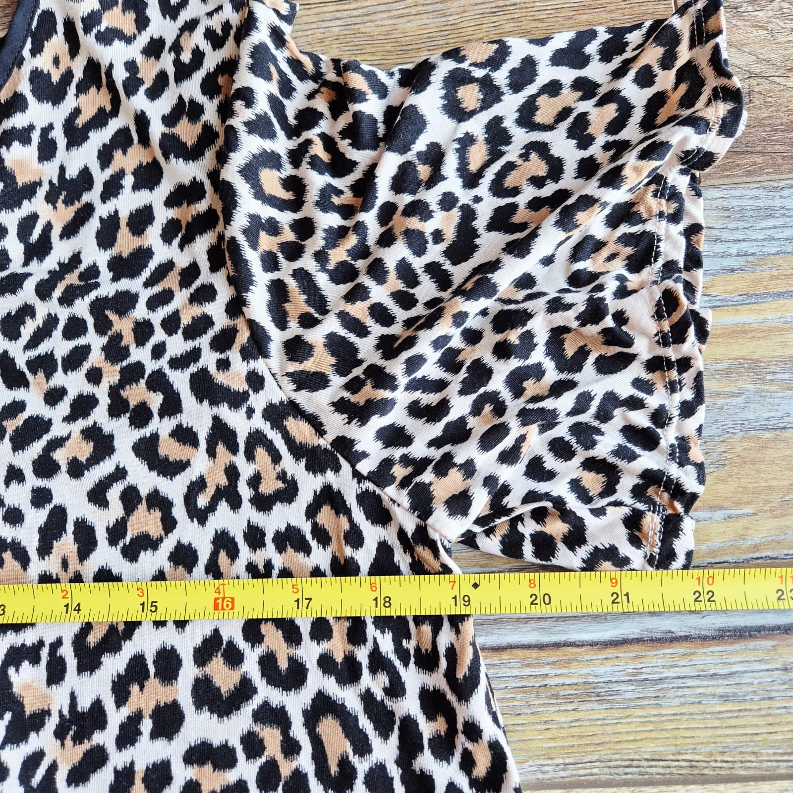Kate Spade New York Leopard Stretch Jersey Top Flutter Sleeve Brown Women's S - Thumbnail 12