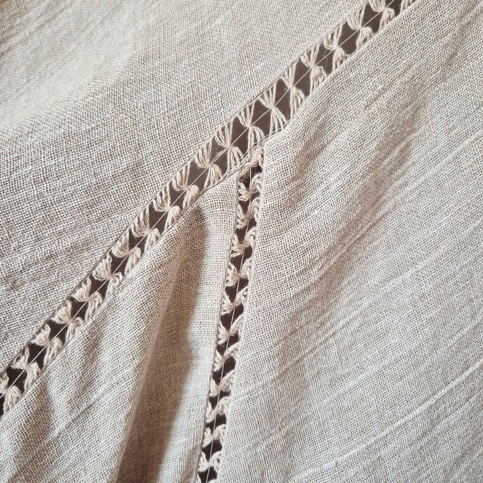 Vintage Lafayette 148 New York Set of Linen Tank Top A-Line Skirt Natural Sz.4 - Thumbnail 5
