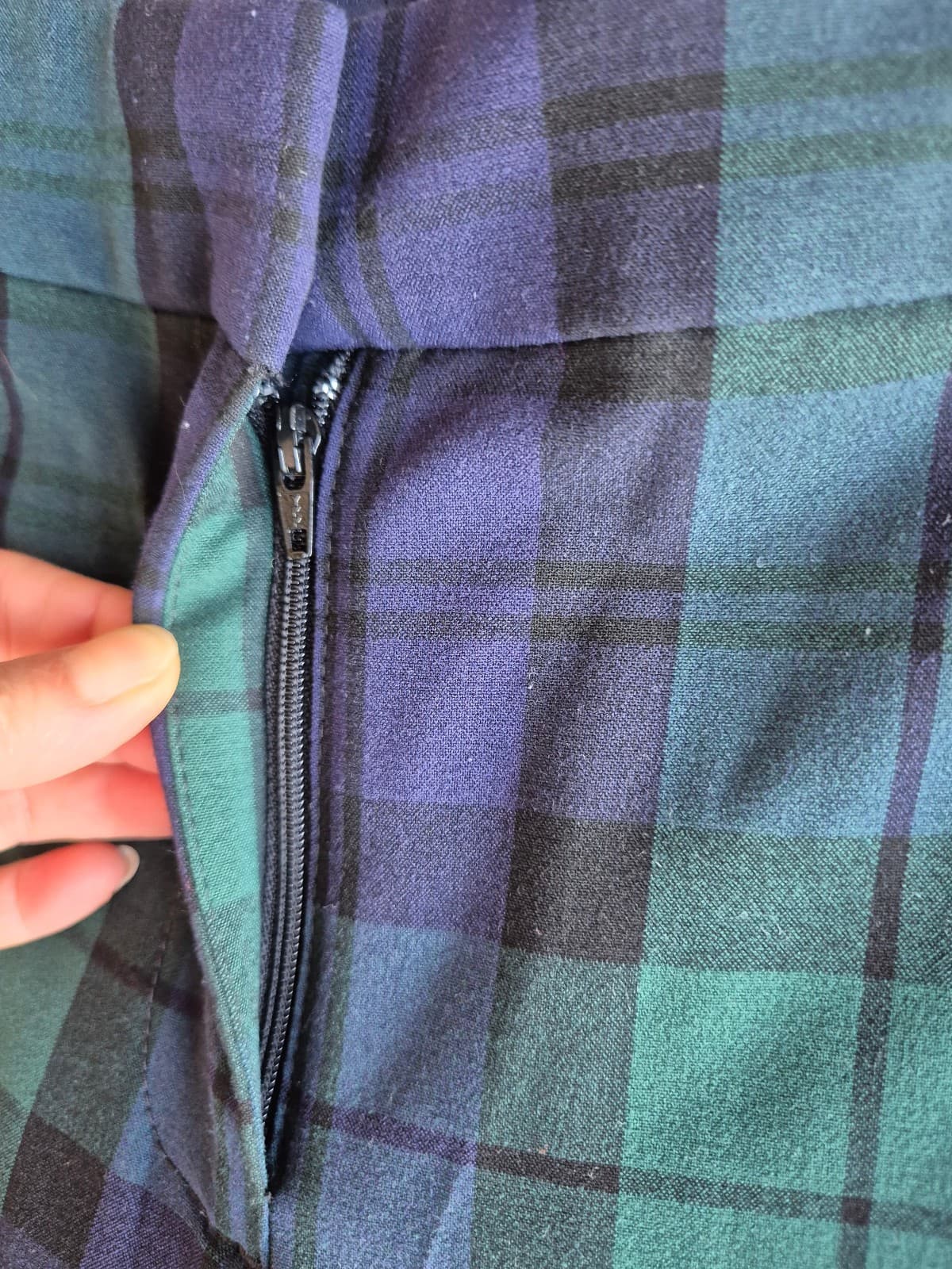 J.Crew Black Watch Tartan Plaid Slim Cropped Pants Blue Green Women's 2 #BT015 - Thumbnail 6