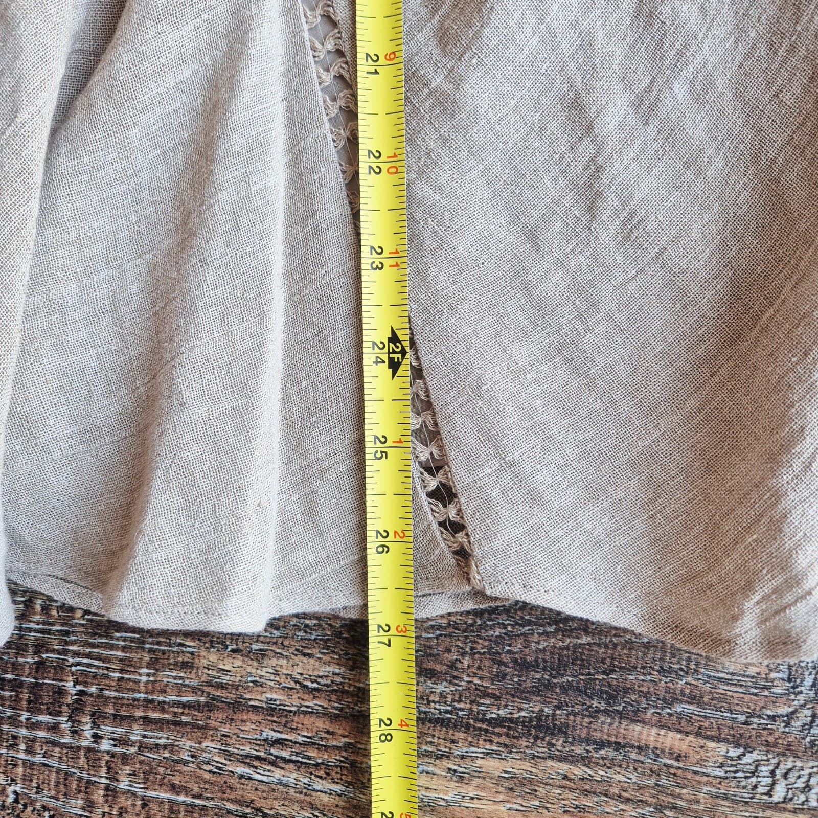 Vintage Lafayette 148 New York Set of Linen Tank Top A-Line Skirt Natural Sz.4 - Thumbnail 13