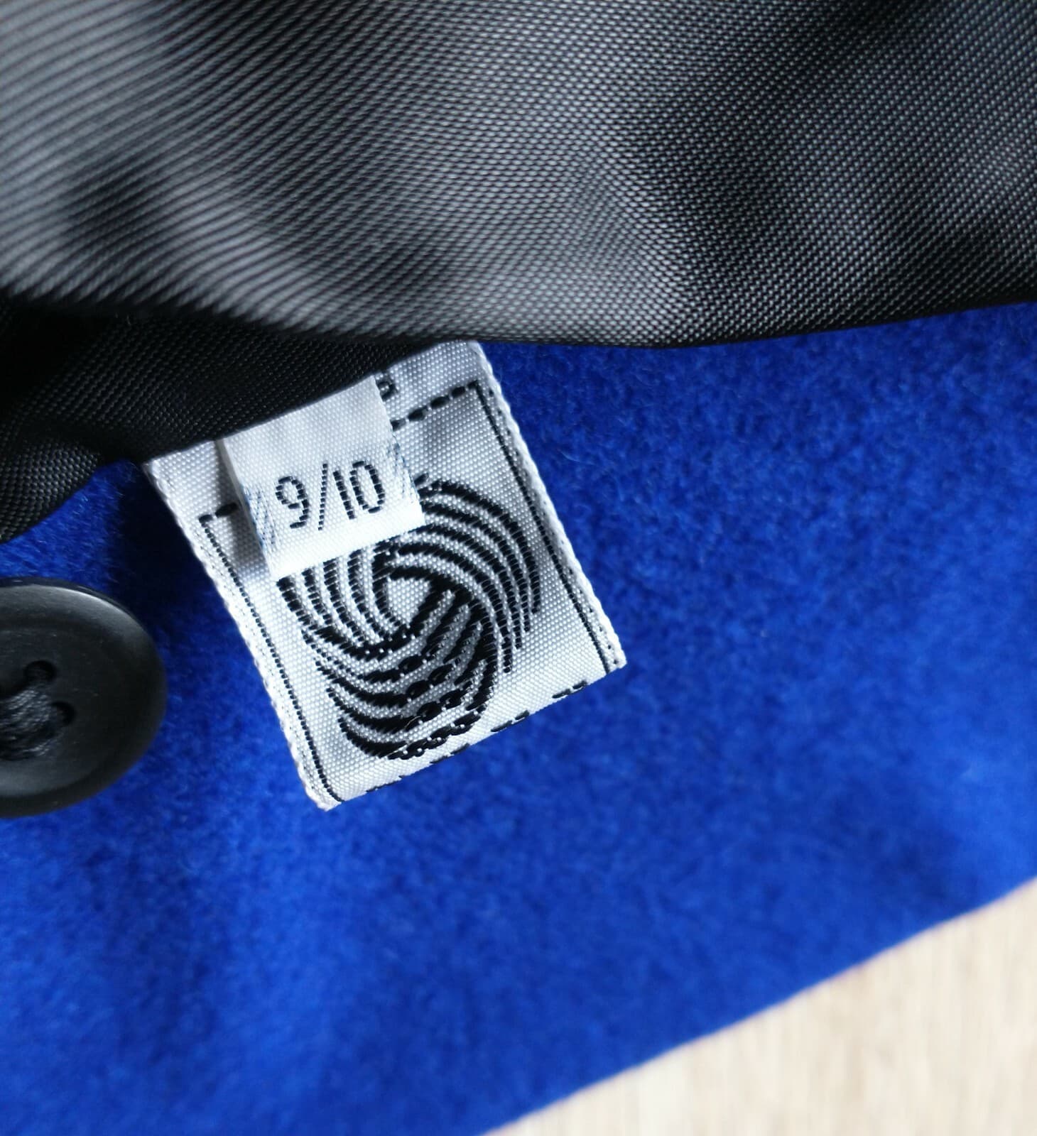 VTG International Scene 100% Wool Fleece Overcoat Button Pocket Blue Women 9/10 - Thumbnail 10