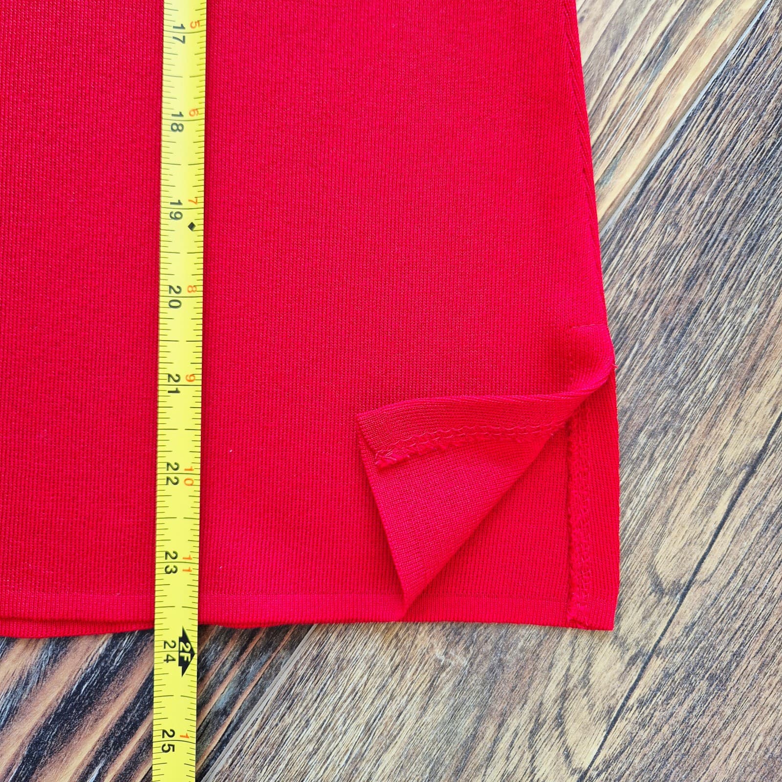 Exclusively Misook 2 Piece Tank Top + Open Cardigan Knit Red Black Women's PM - Thumbnail 13