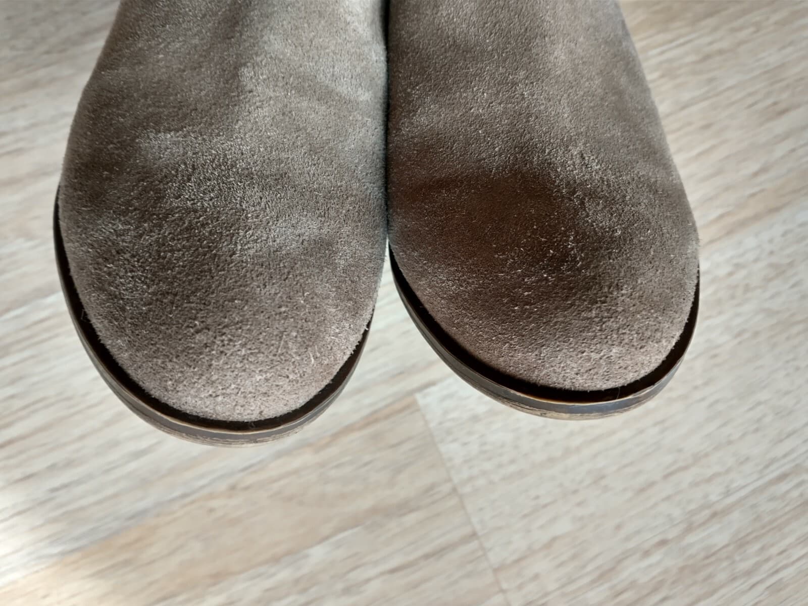 EUC Lucky Brand Bartalino Women Suede Ankle Boots Zip Heels-1.5" Brown US8M EU38 - Thumbnail 5