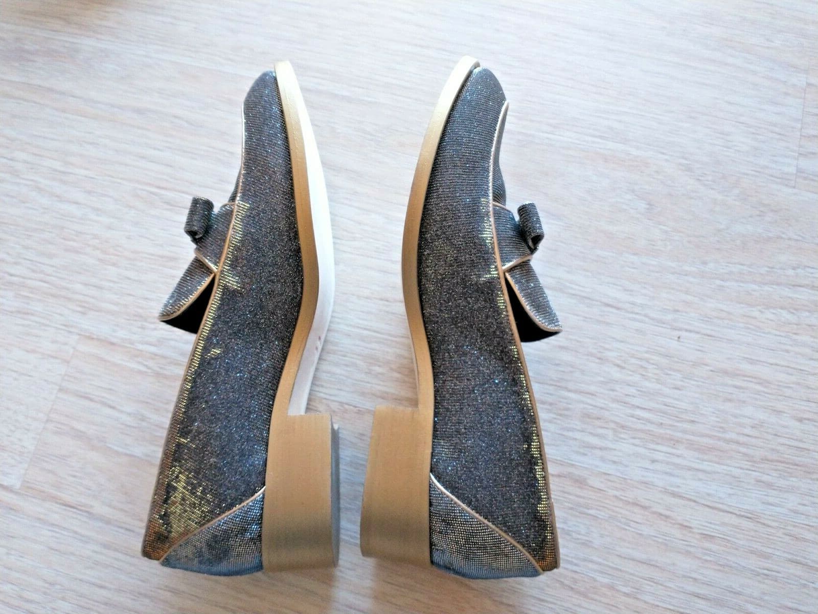 NWoB DEIMILLE Made in Italy Women Silver Sparking Shoes Loafers Vero Cuoio EU41 - Thumbnail 7