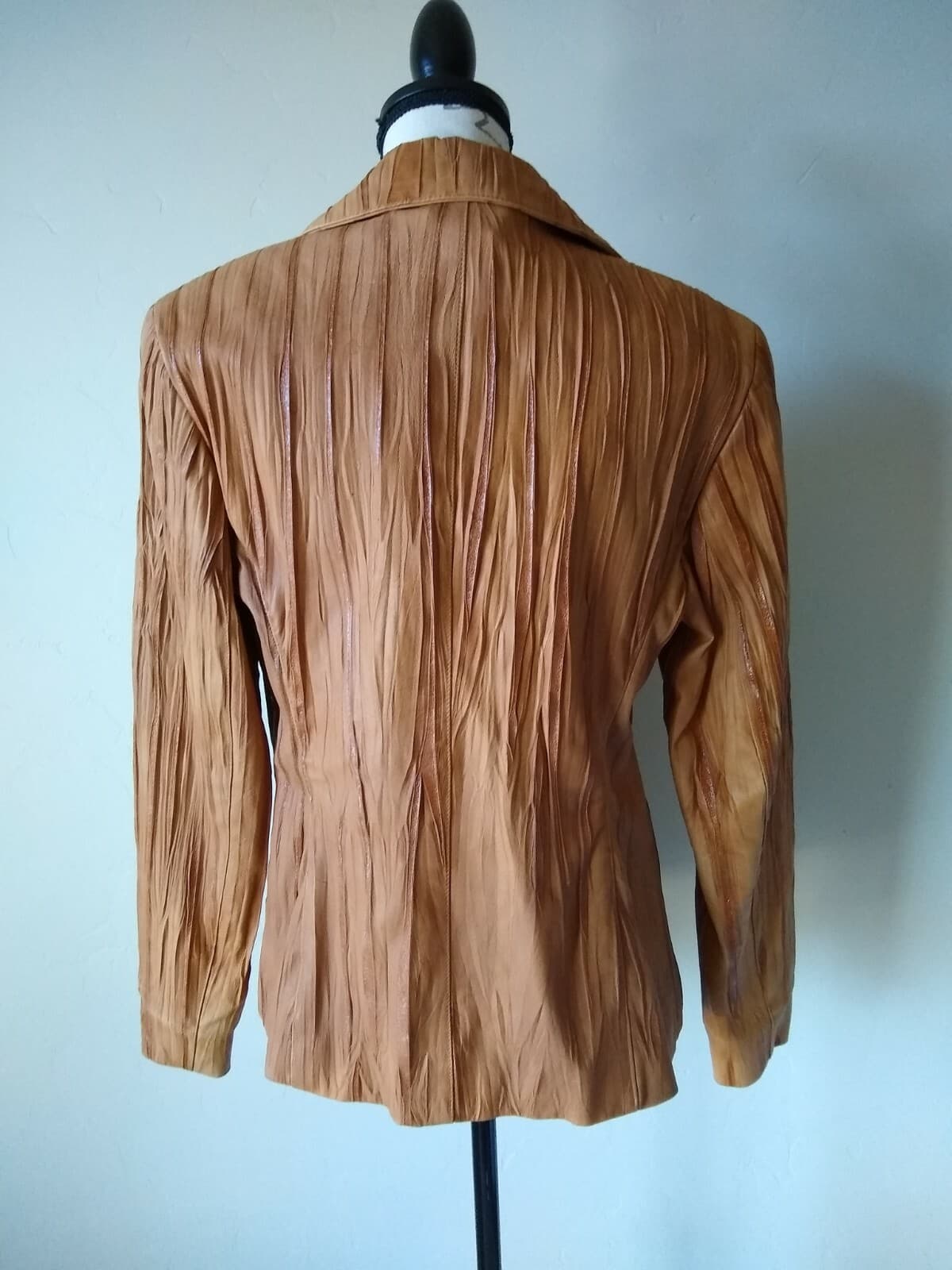 LAFAYETTE 148 NEW YORK 100%Suede Open Front Jacket Lined Texture Brown Sz.10 - Thumbnail 4