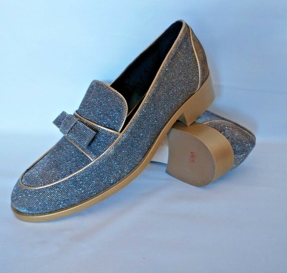 NWoB DEIMILLE Made in Italy Women Silver Sparking Shoes Loafers Vero Cuoio EU41 - Thumbnail 4