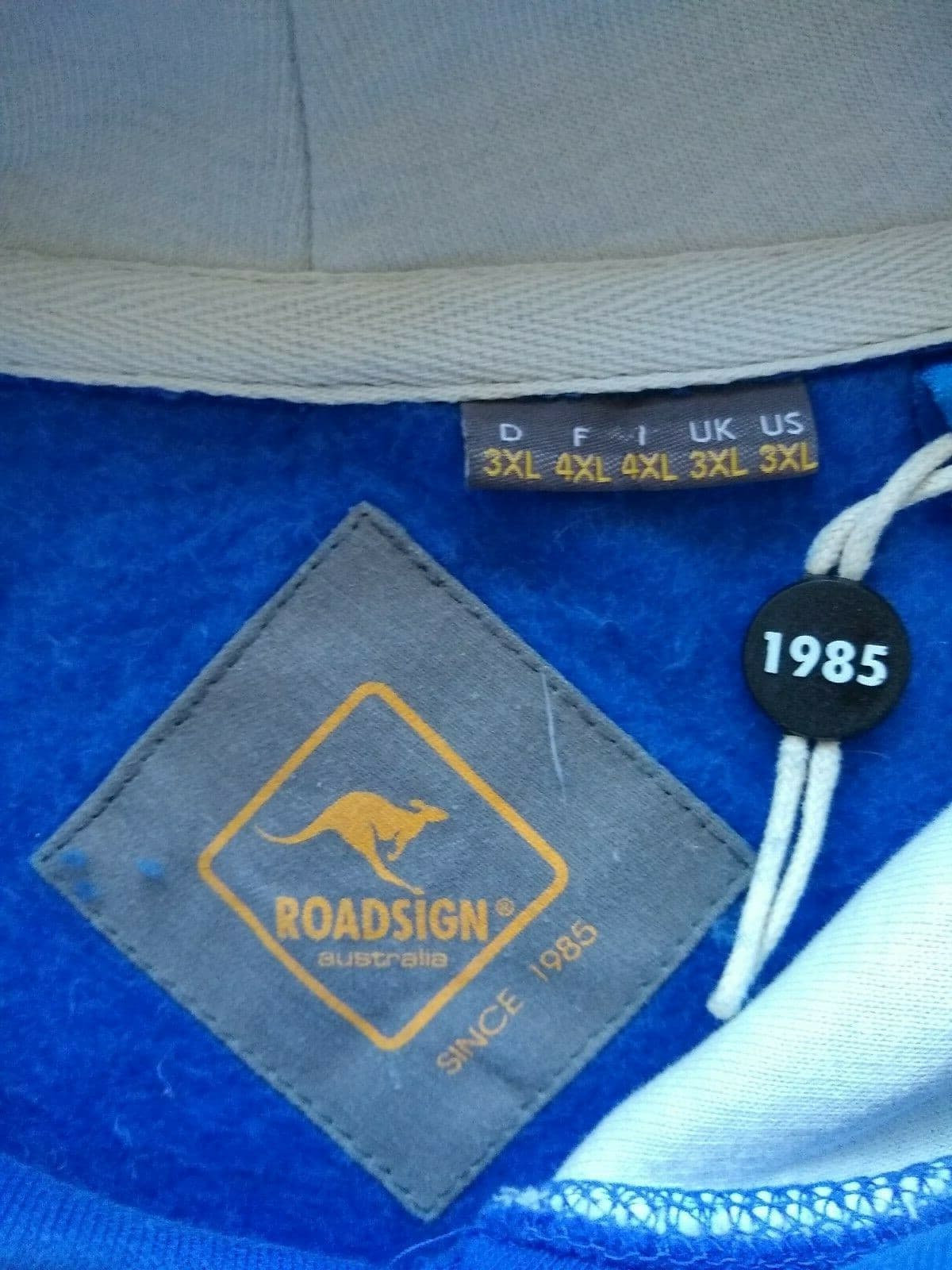 Roadsign Australia Men Cotton Blend Sweatshirt Pullover Hoodie Blue Sz.3XL - Thumbnail 7