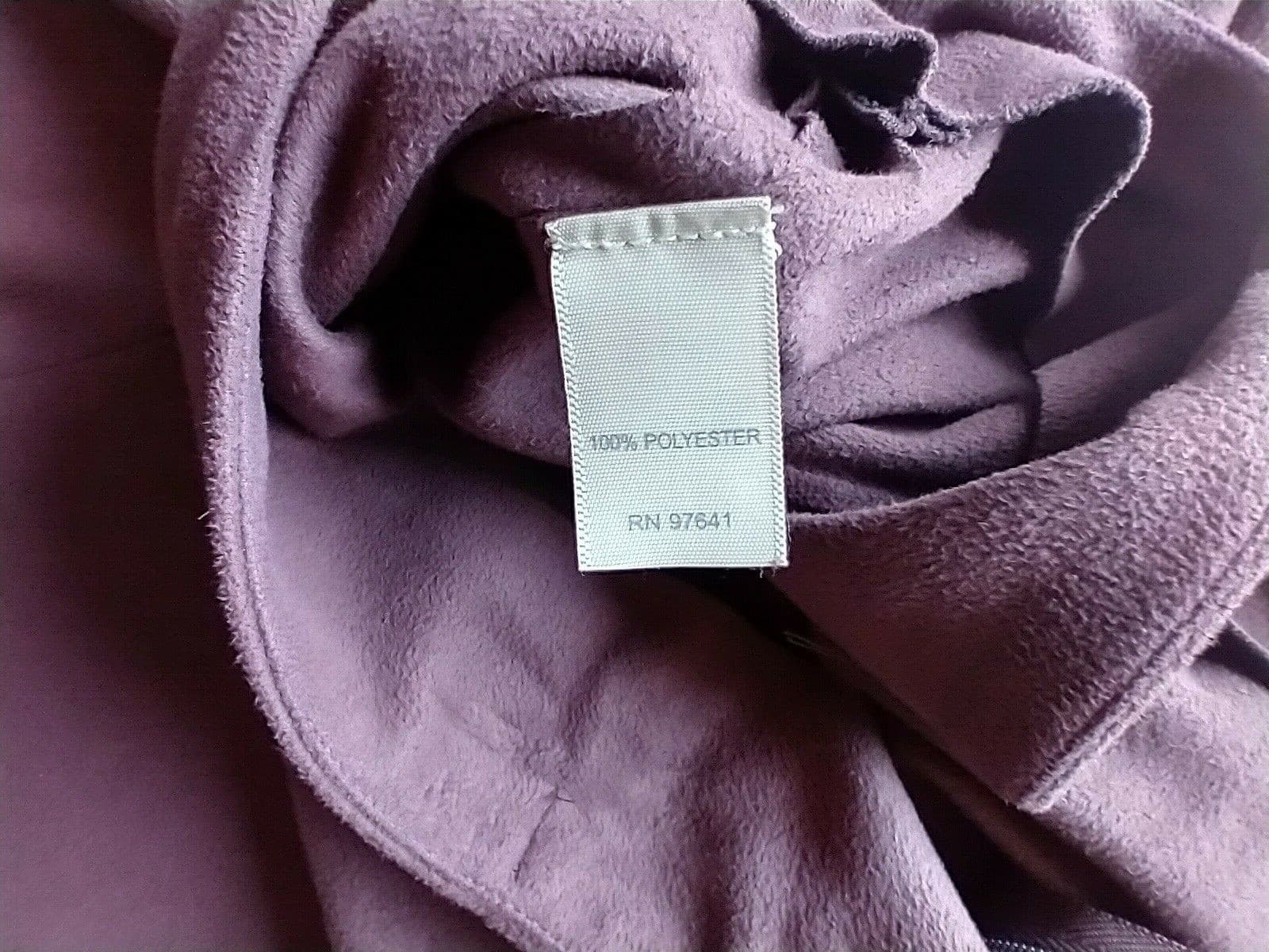 Vintage J.Jill Flare Maxi Skirt Polyester Zip Burgundy Women Sz.12 Made in USA - Thumbnail 6