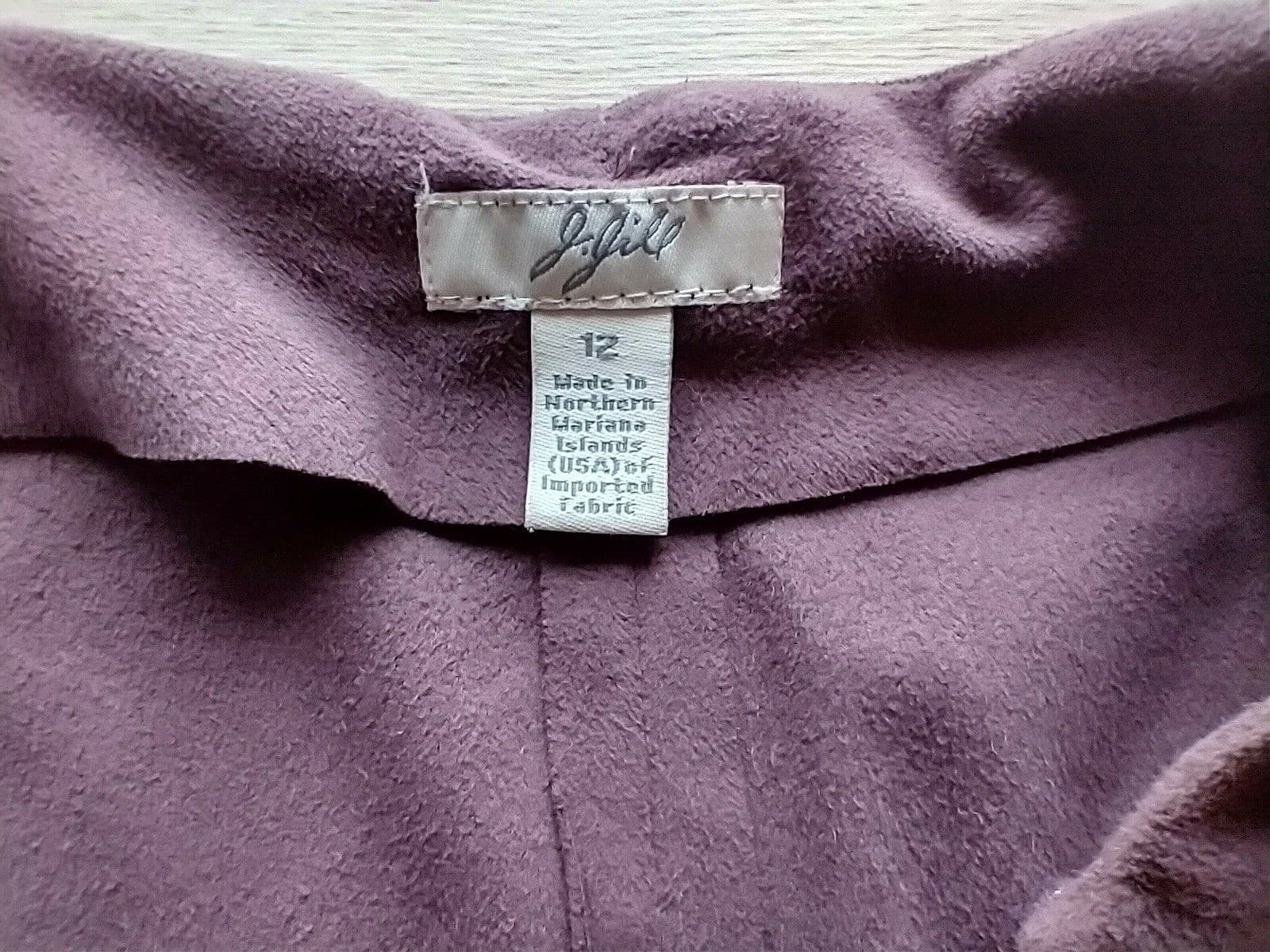 Vintage J.Jill Flare Maxi Skirt Polyester Zip Burgundy Women Sz.12 Made in USA - Thumbnail 5