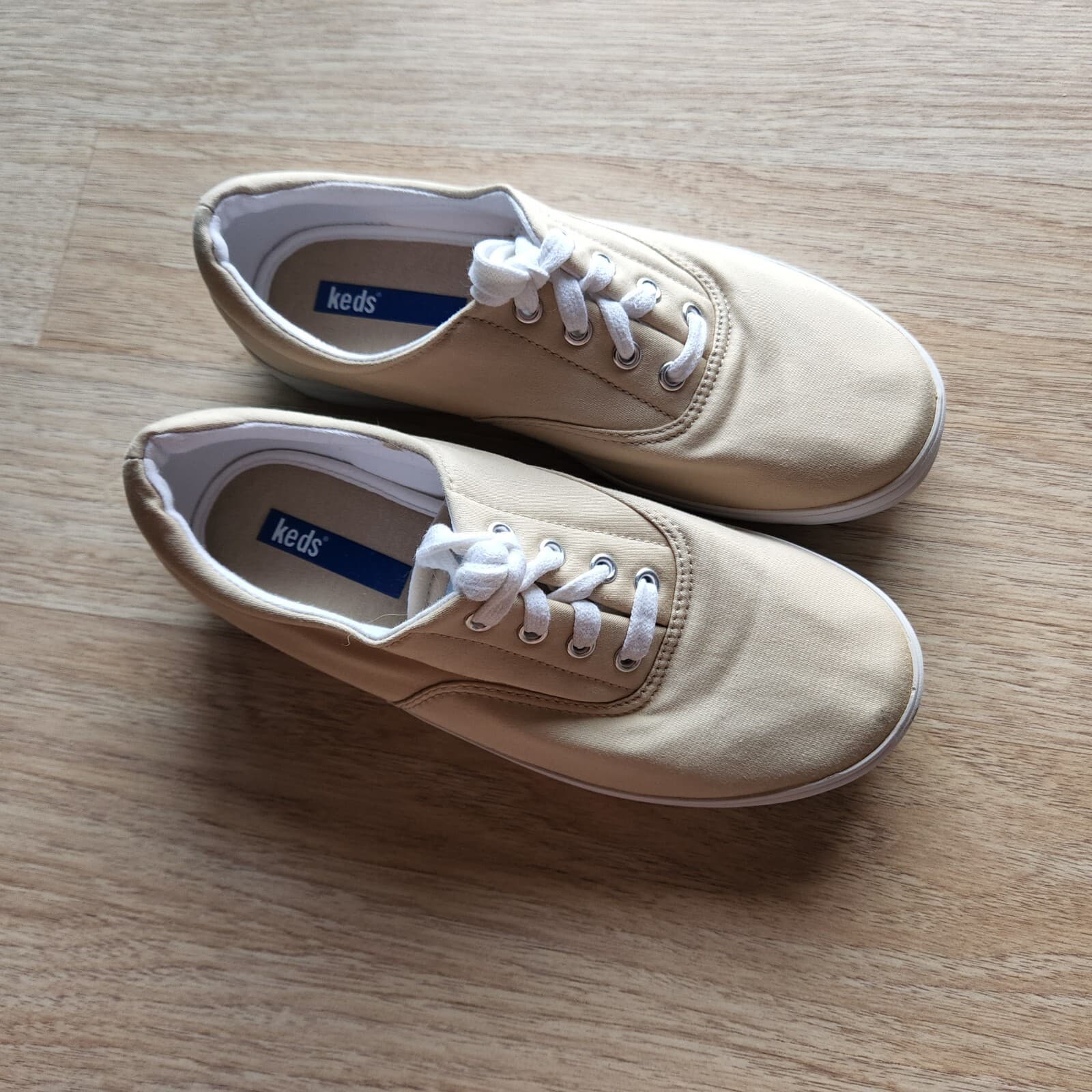 Keds Classic Canvas Sneakers Comfort Lace Nature-Tan Women US6.5 - Thumbnail 2