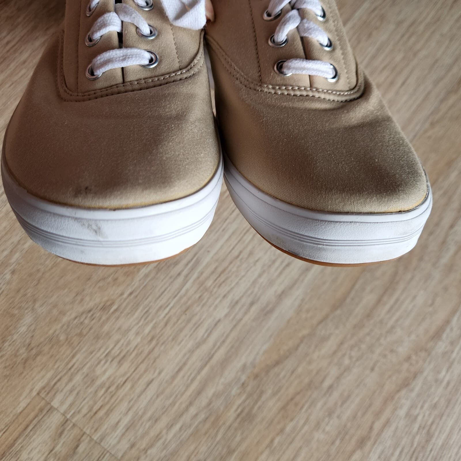 Keds Classic Canvas Sneakers Comfort Lace Nature-Tan Women US6.5 - Thumbnail 6