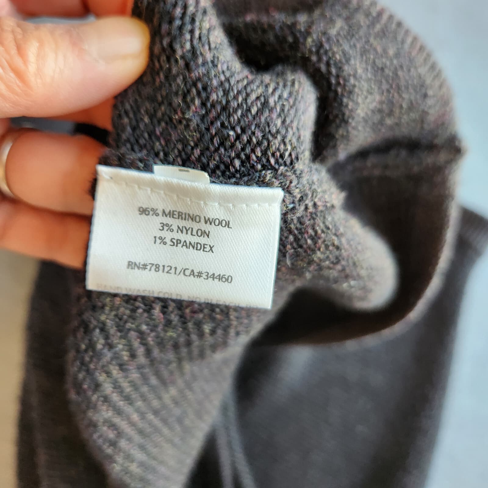 EILEEN FISHER Wool Blend Knit Mini Pencil Skirt Elastic Waist Black Brown Sz.XS - Thumbnail 8