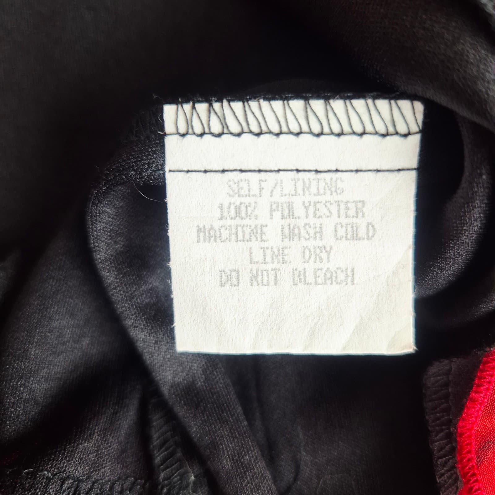 Vintage Meghan Matthes Feather Cheer Chiffon Midi Dress Lined Red Black Size 14 - Thumbnail 9