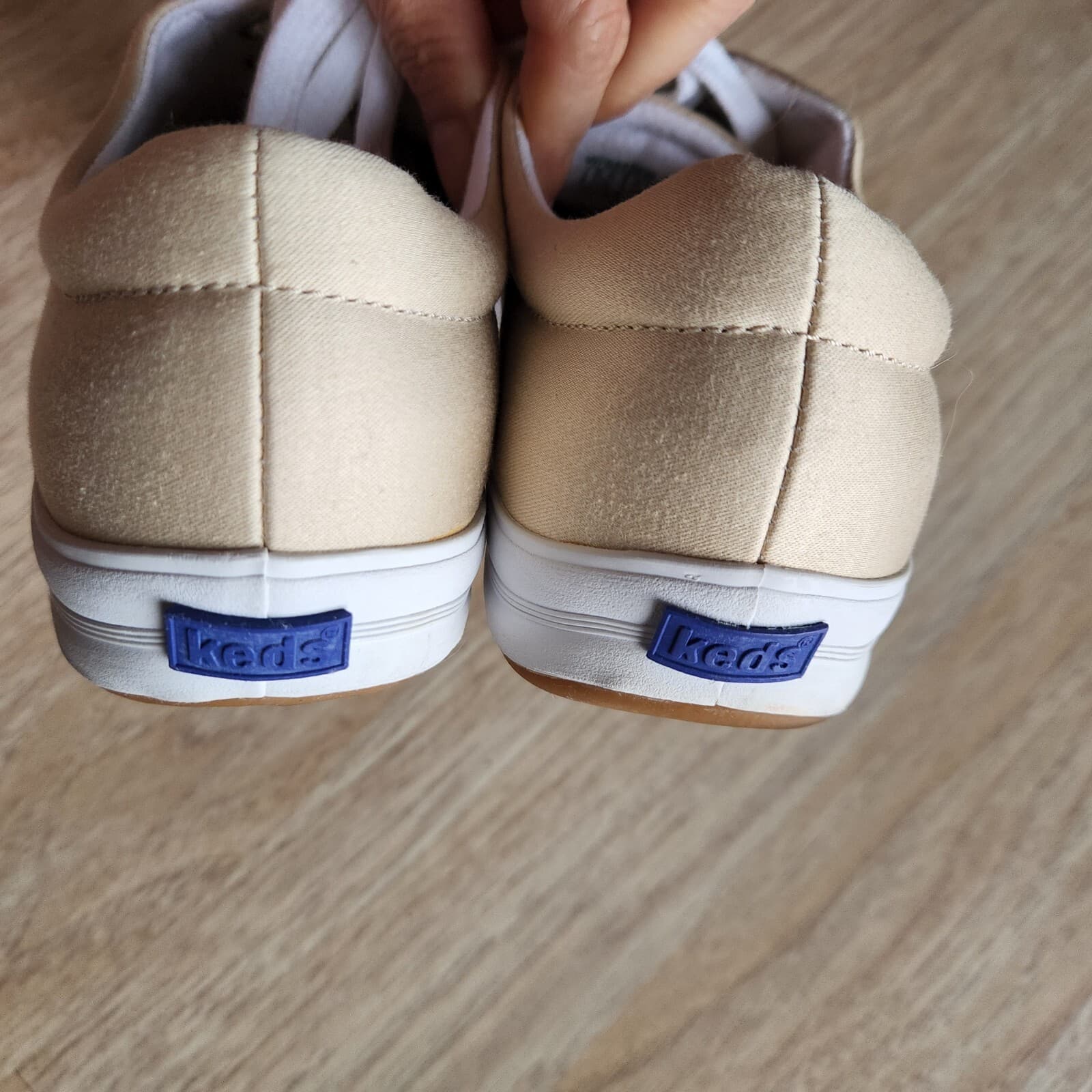 Keds Classic Canvas Sneakers Comfort Lace Nature-Tan Women US6.5 - Thumbnail 7