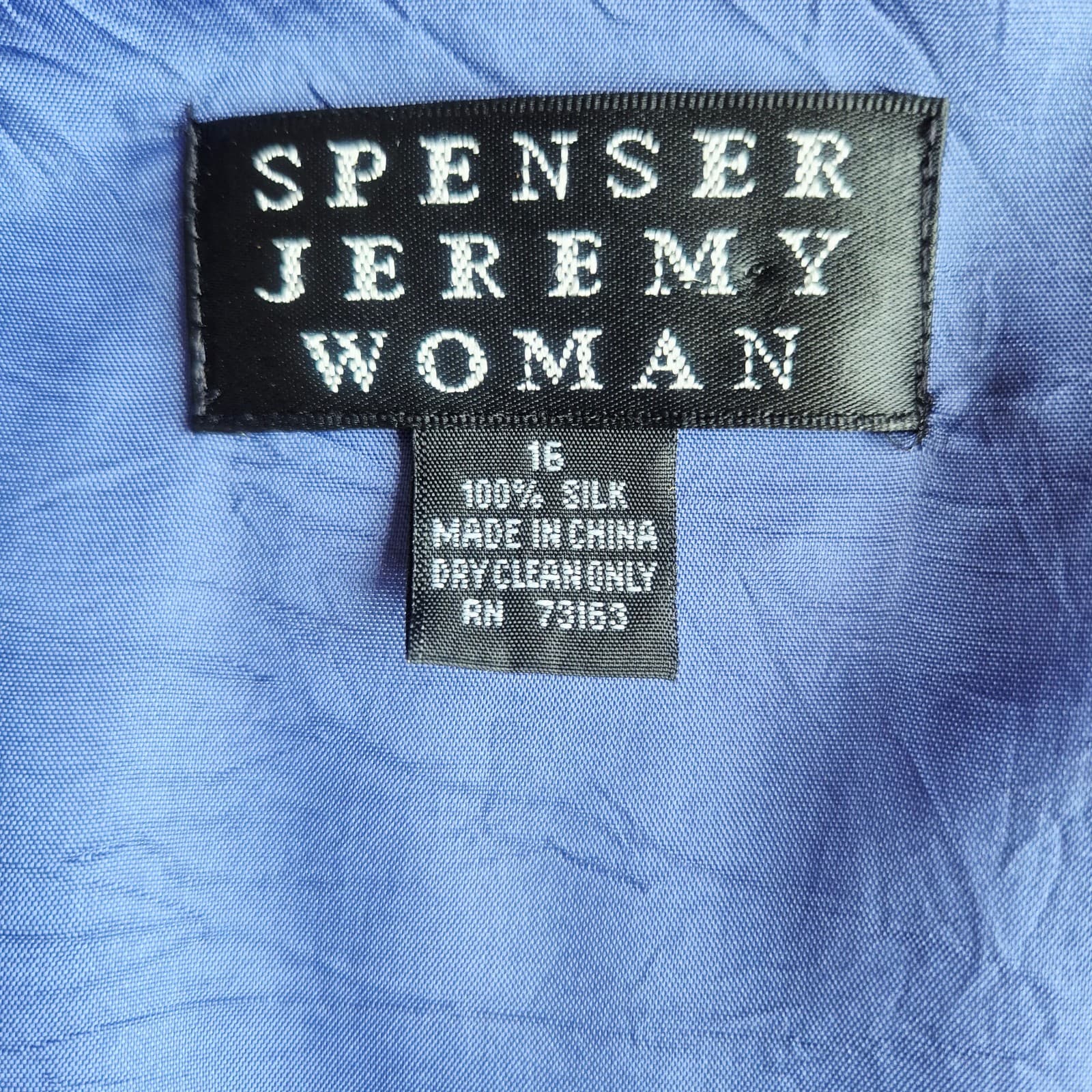 Vintage Spenser Jeremy Silk Ruffle Wrap Dress Short Sleeve Printed Purple Sz.16 - Thumbnail 7
