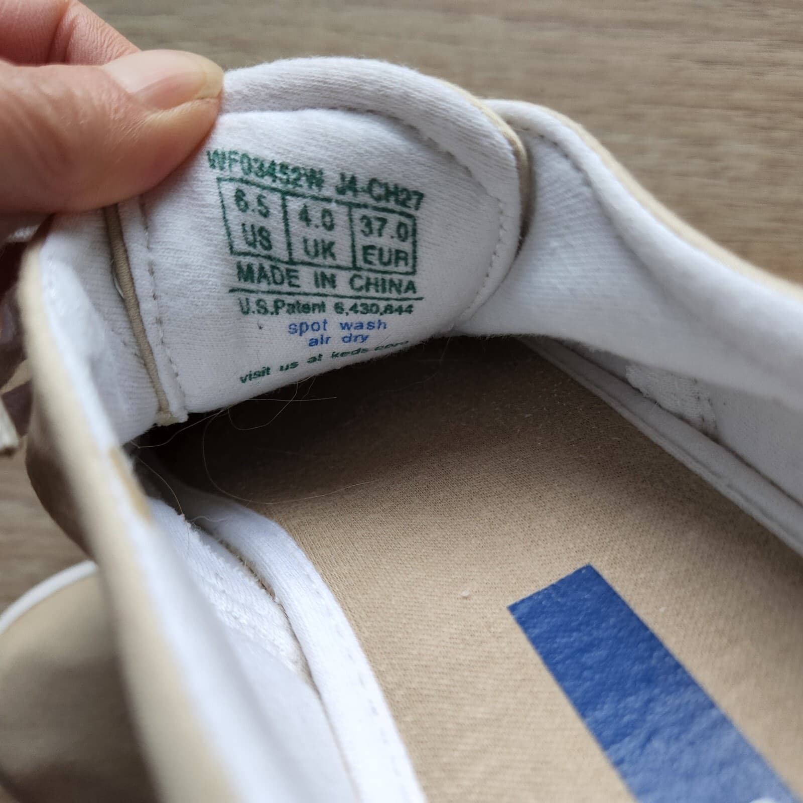 Keds Classic Canvas Sneakers Comfort Lace Nature-Tan Women US6.5 - Thumbnail 8