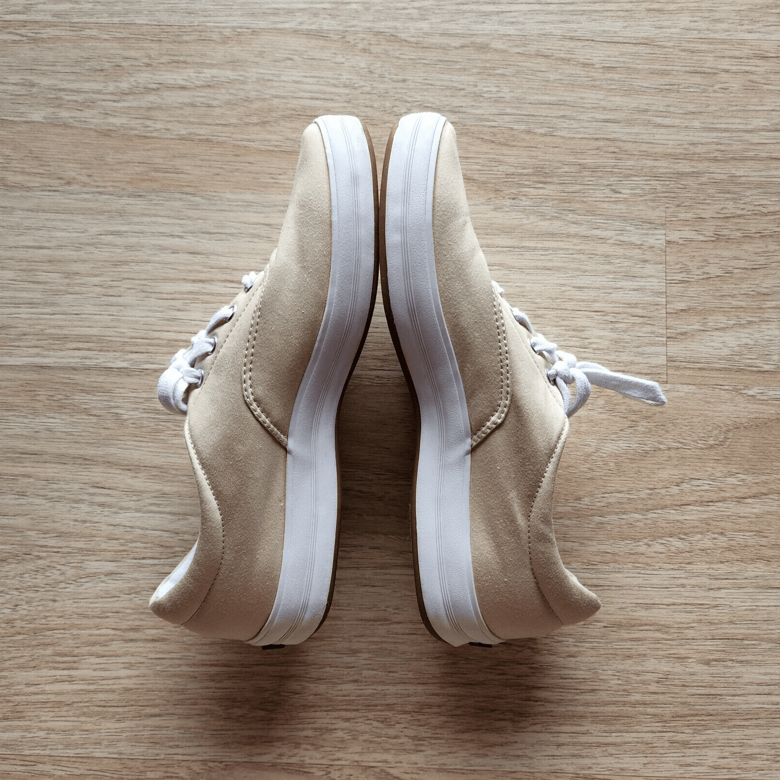 Keds Classic Canvas Sneakers Comfort Lace Nature-Tan Women US6.5 - Thumbnail 4