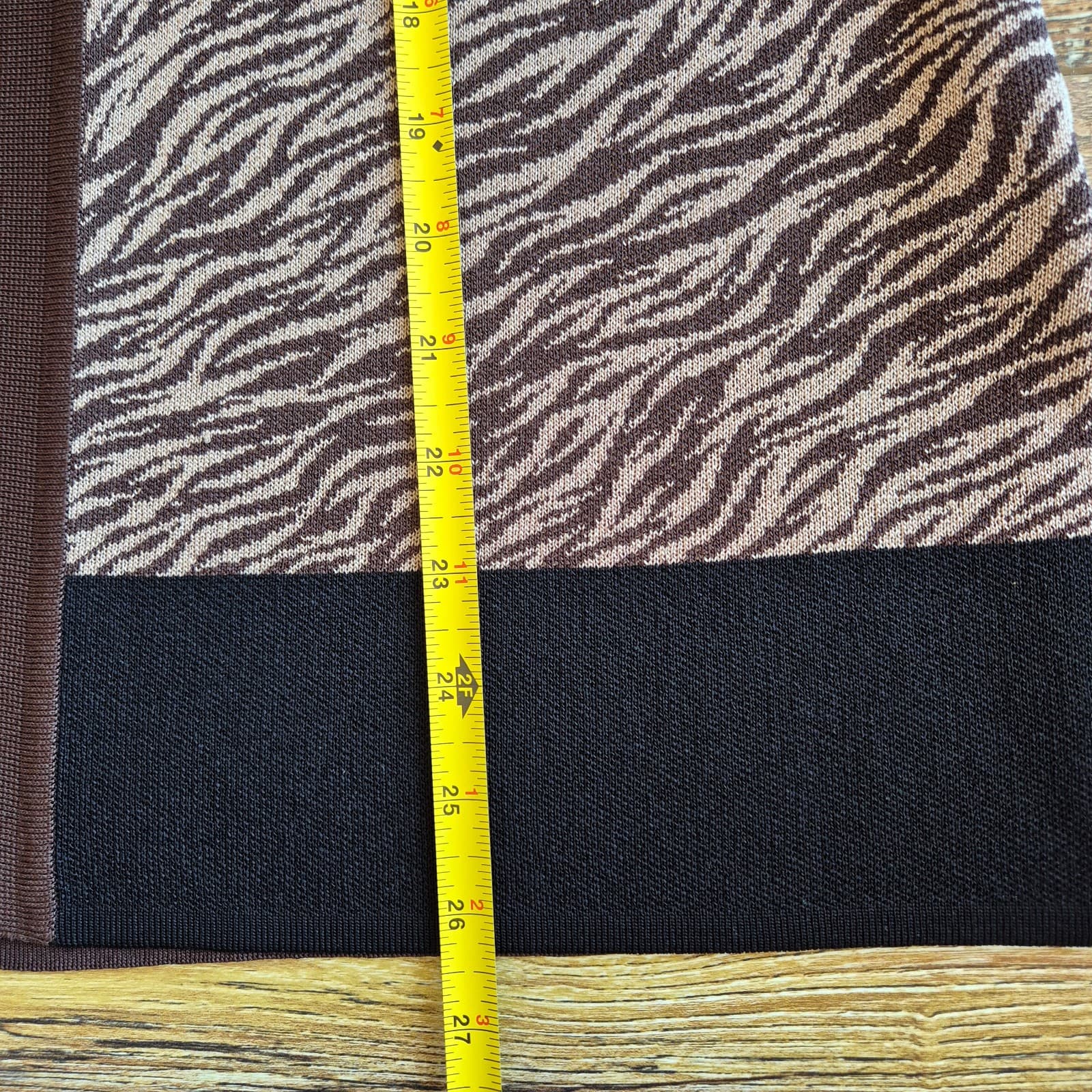 Exclusively Misook 3 Piece Tank Top + Open Cardigan Pants Knit Brown Black Sz.PM - Thumbnail 11
