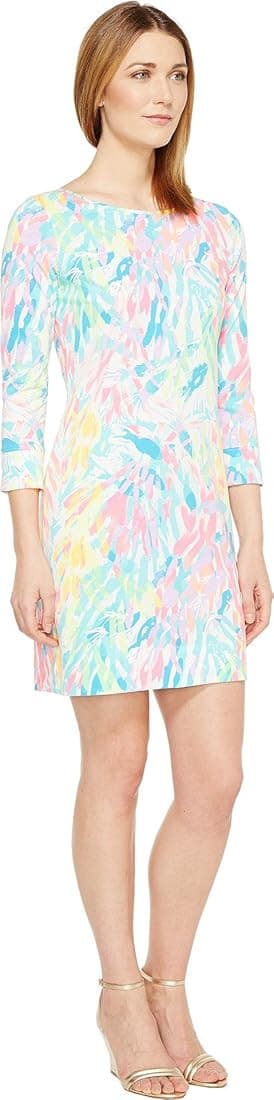 Lilly Pulitzer Marlowe Mini Dress 3/4 Sleeve Pima Cotton Sparkling Sands Sz.XS - Thumbnail 11
