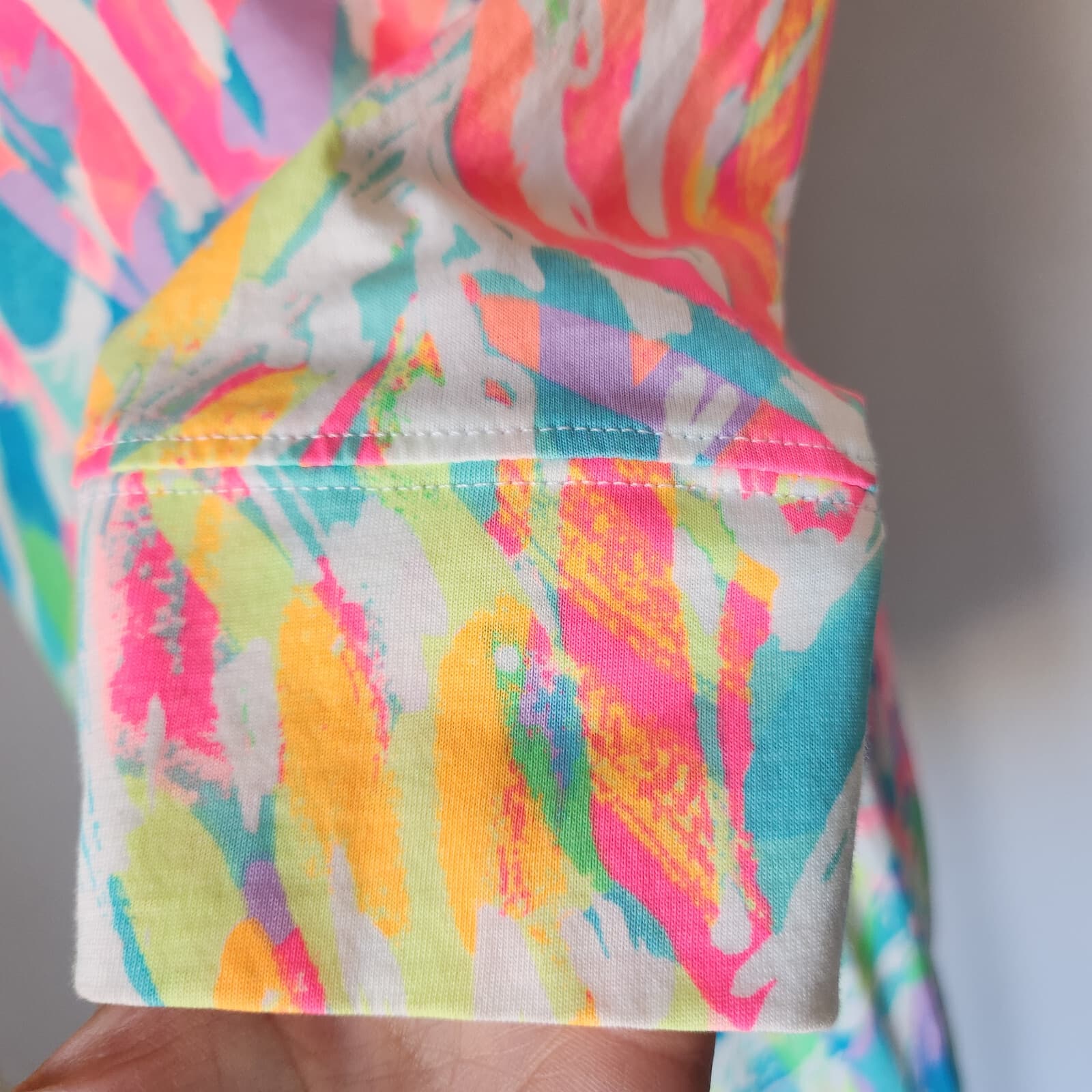 Lilly Pulitzer Marlowe Mini Dress 3/4 Sleeve Pima Cotton Sparkling Sands Sz.XS - Thumbnail 4