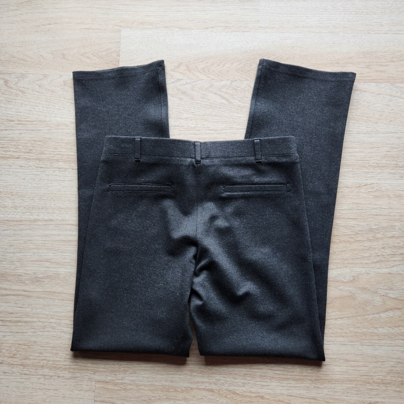 Betabrand Straight-Leg Classic Dress Yoga Pants Pull-On Ponte Charcoal Women MP - Thumbnail 8