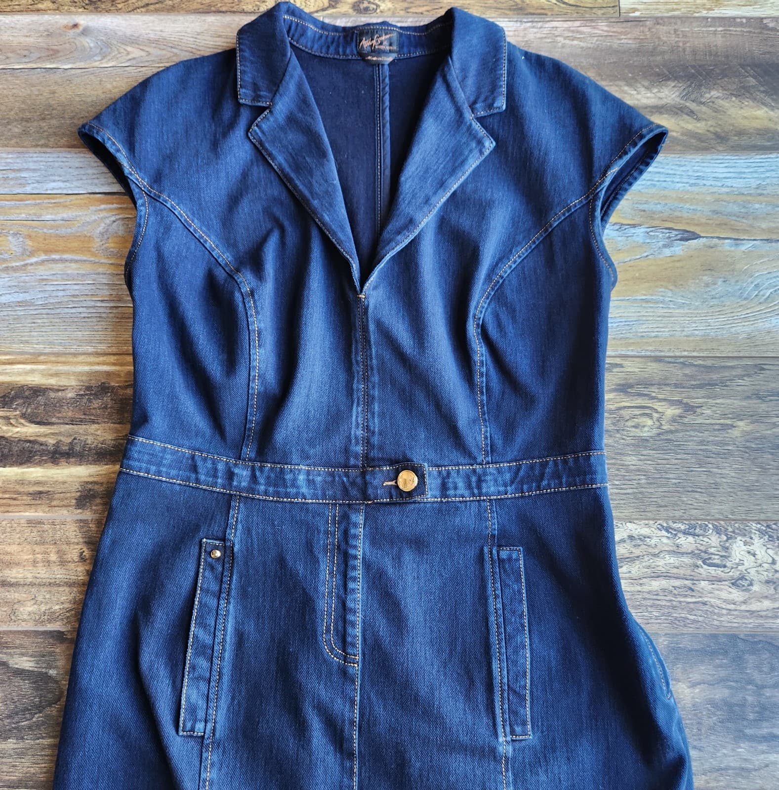 Ashley Graham x Marina Rinaldi Made in Italy Denim Tube Dress Navy Bust 42" (L) - Thumbnail 9
