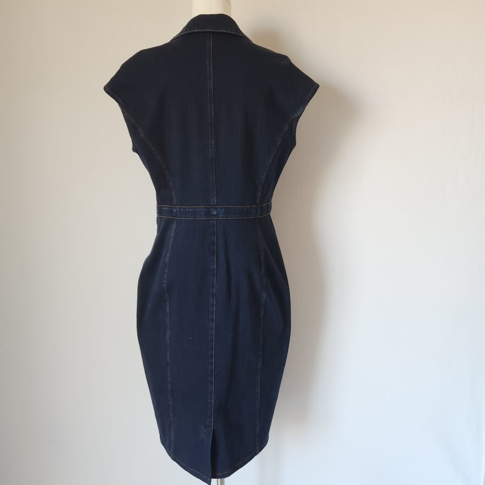 Ashley Graham x Marina Rinaldi Made in Italy Denim Tube Dress Navy Bust 42" (L) - Thumbnail 7