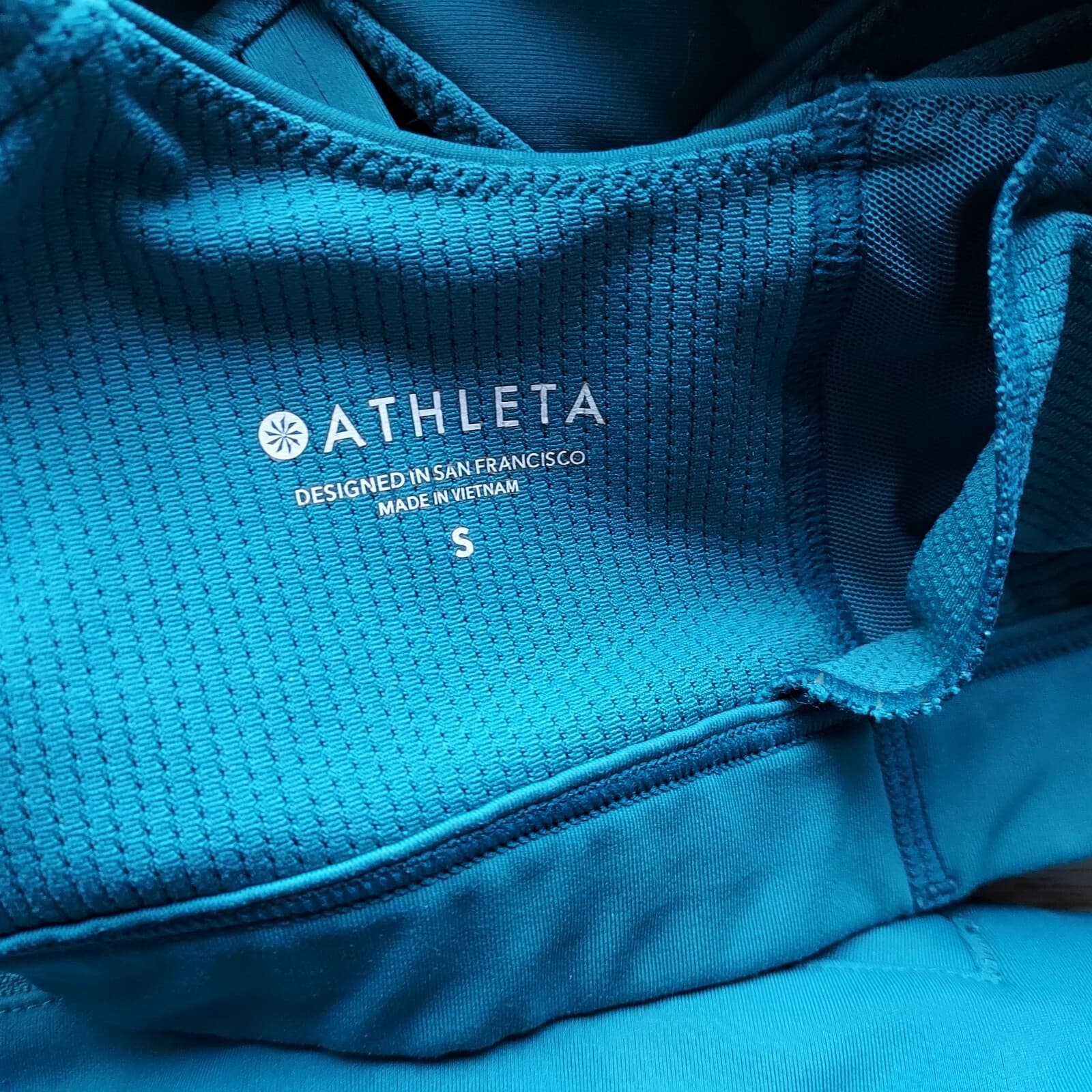 Athleta 2Pc Lightning 7/8 Tight Crop Tank-Top High-Rise Teal-Green Pocket S-XS - Thumbnail 10