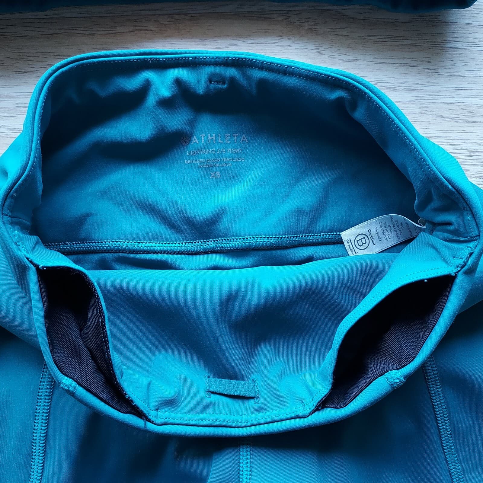 Athleta 2Pc Lightning 7/8 Tight Crop Tank-Top High-Rise Teal-Green Pocket S-XS - Thumbnail 8