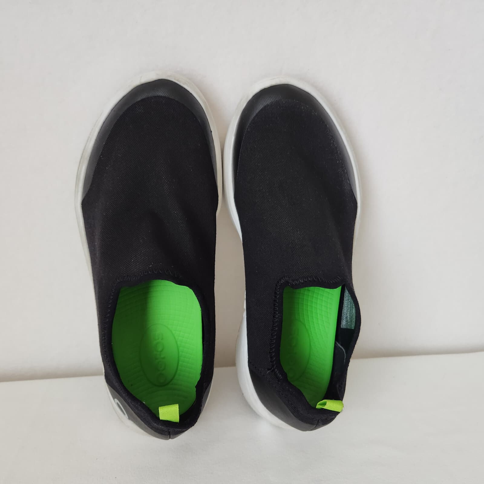OOFOS OOmg eeZee Low-Top Recovery Shoes Stretch Canvas Black Women EU38 US7 - Thumbnail 8