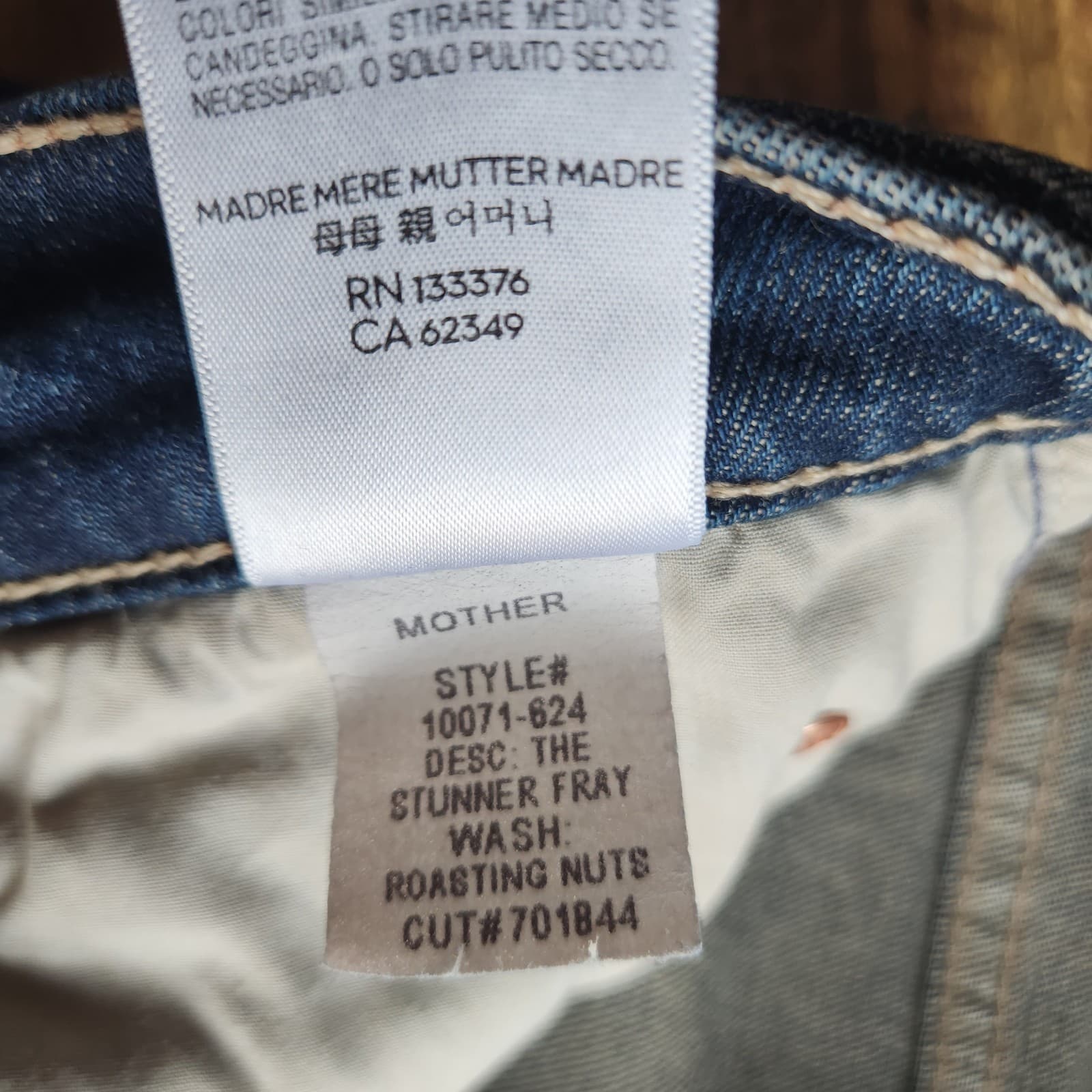 MOTHER The Stunner Fray Skinny High Rise Jean Buttonfly Roasting Nuts Blue Sz.29 - Thumbnail 13