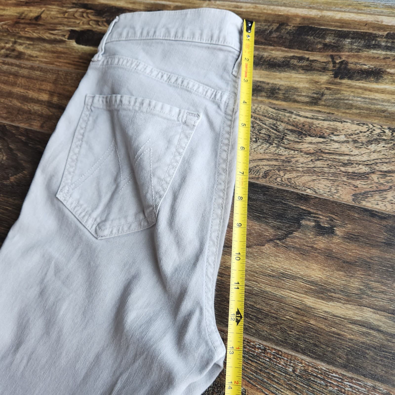 MOTHER Dazzler Ankle Jeans High Rise Slim Rainy Day Washed Grey Women's 28 - Thumbnail 16