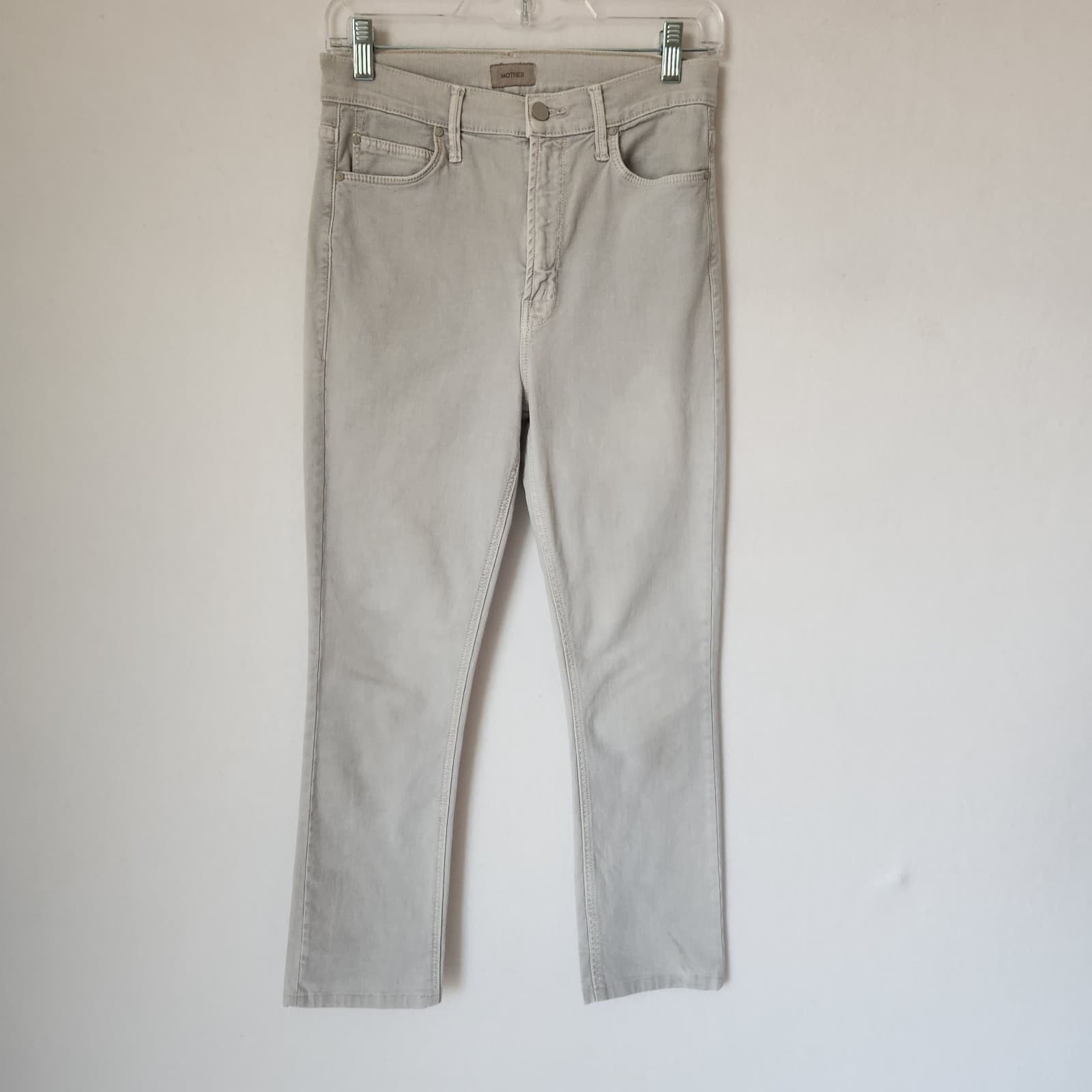 MOTHER Dazzler Ankle Jeans High Rise Slim Rainy Day Washed Grey Women's 28 - Thumbnail 3