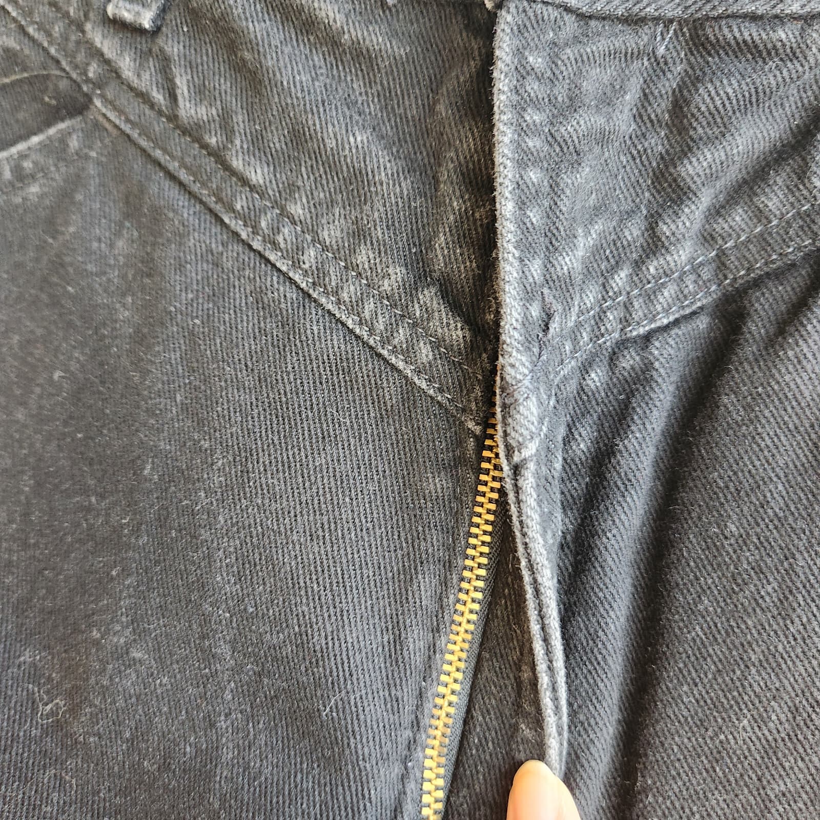 Vintage Rockies Y-York High Rise Jeans Bareback Cotton Black Women 15/16 X-Long - Thumbnail 5