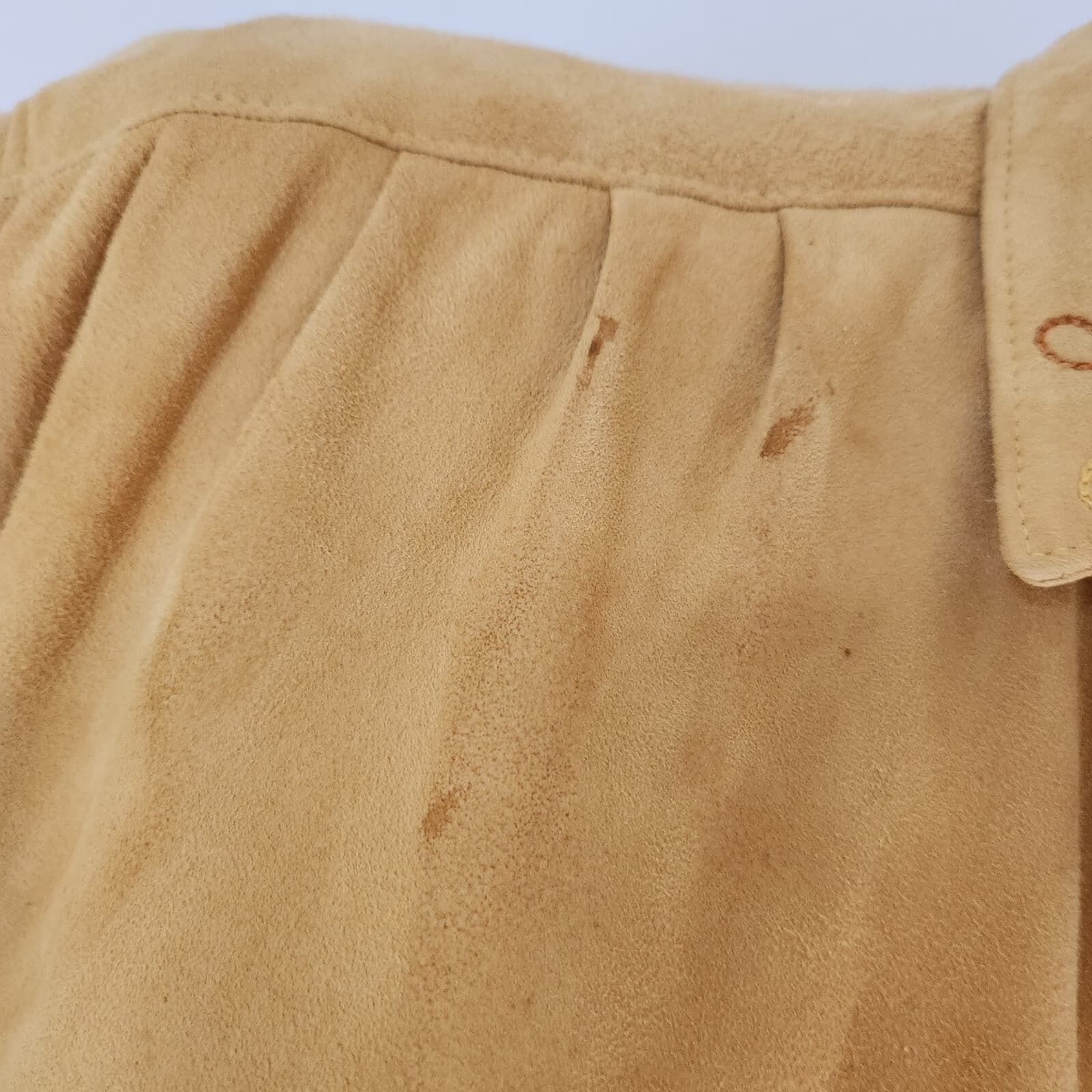 Vintage French Creek 2 Piece Soft Suede Western Shirt+Wide Leg Pants Yellow Sz.M - Thumbnail 15