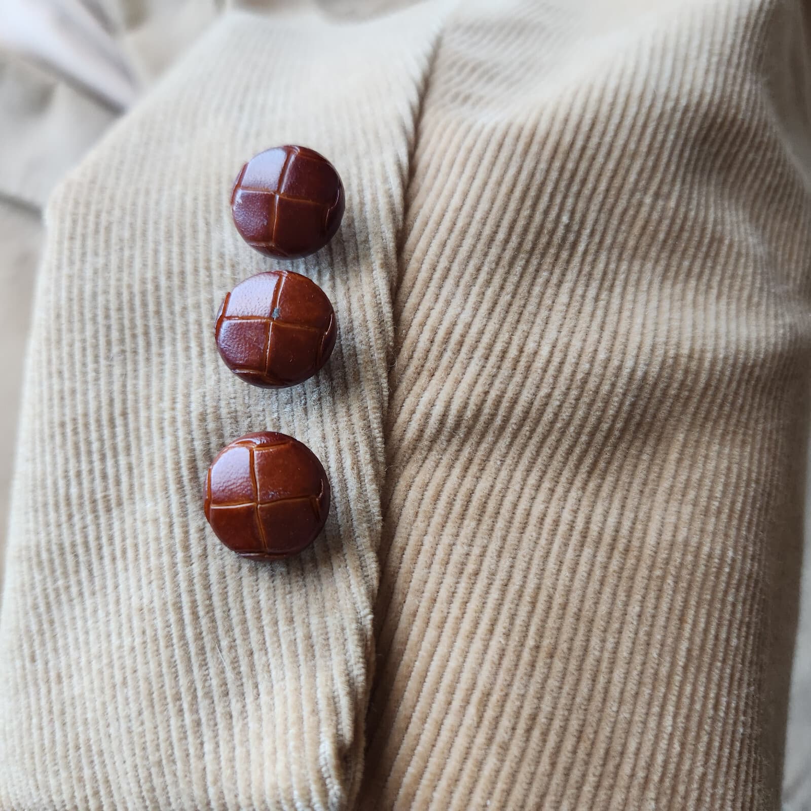 Vintage Levi's Menswear Corduroy Suede Elbow Sport Coat Brown Men's Chest 44" - Thumbnail 6