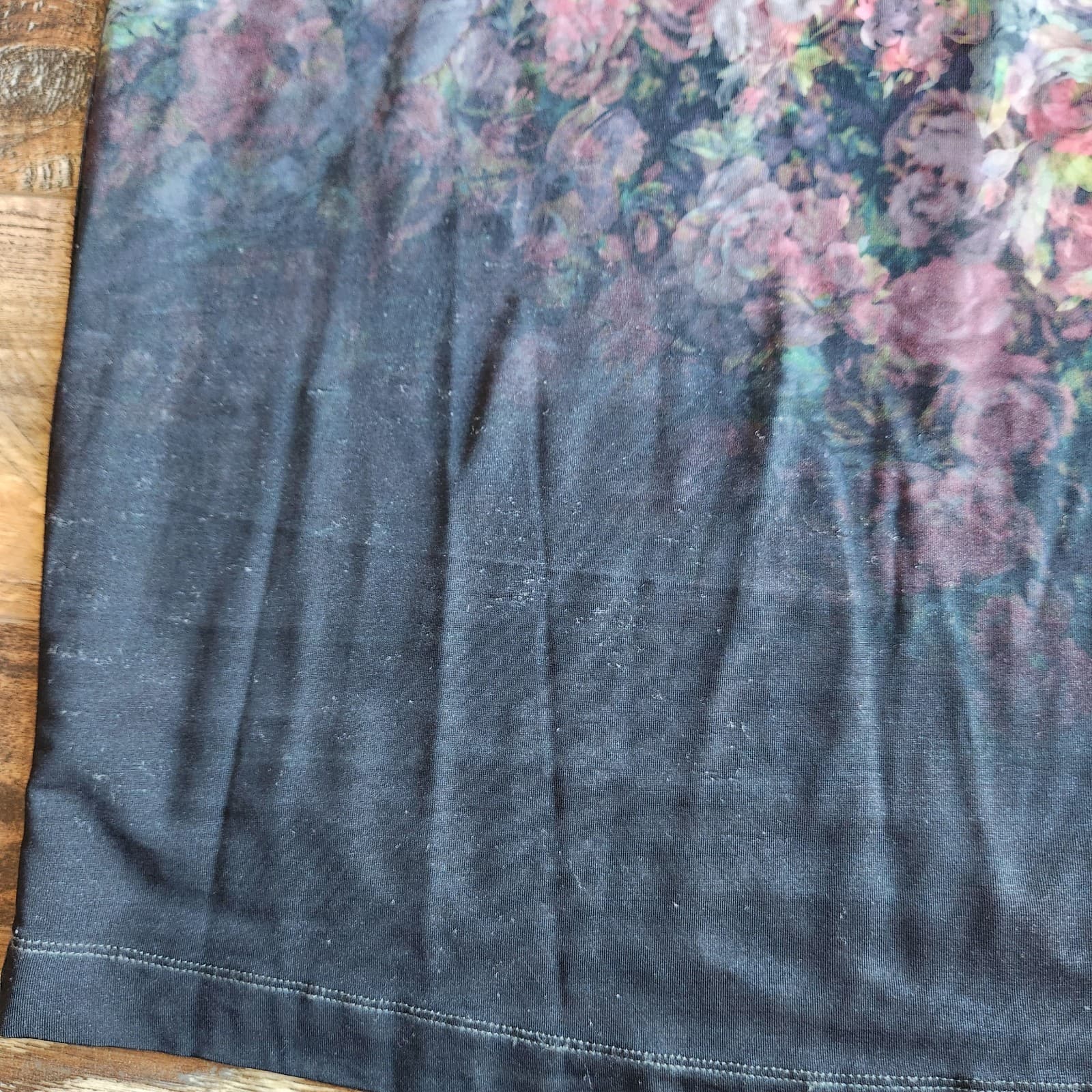 Escada Sport Enura Fantasy Floral Jersey Ruched Dress 3/4 Sleeve Stretch Sz.40 - Thumbnail 14