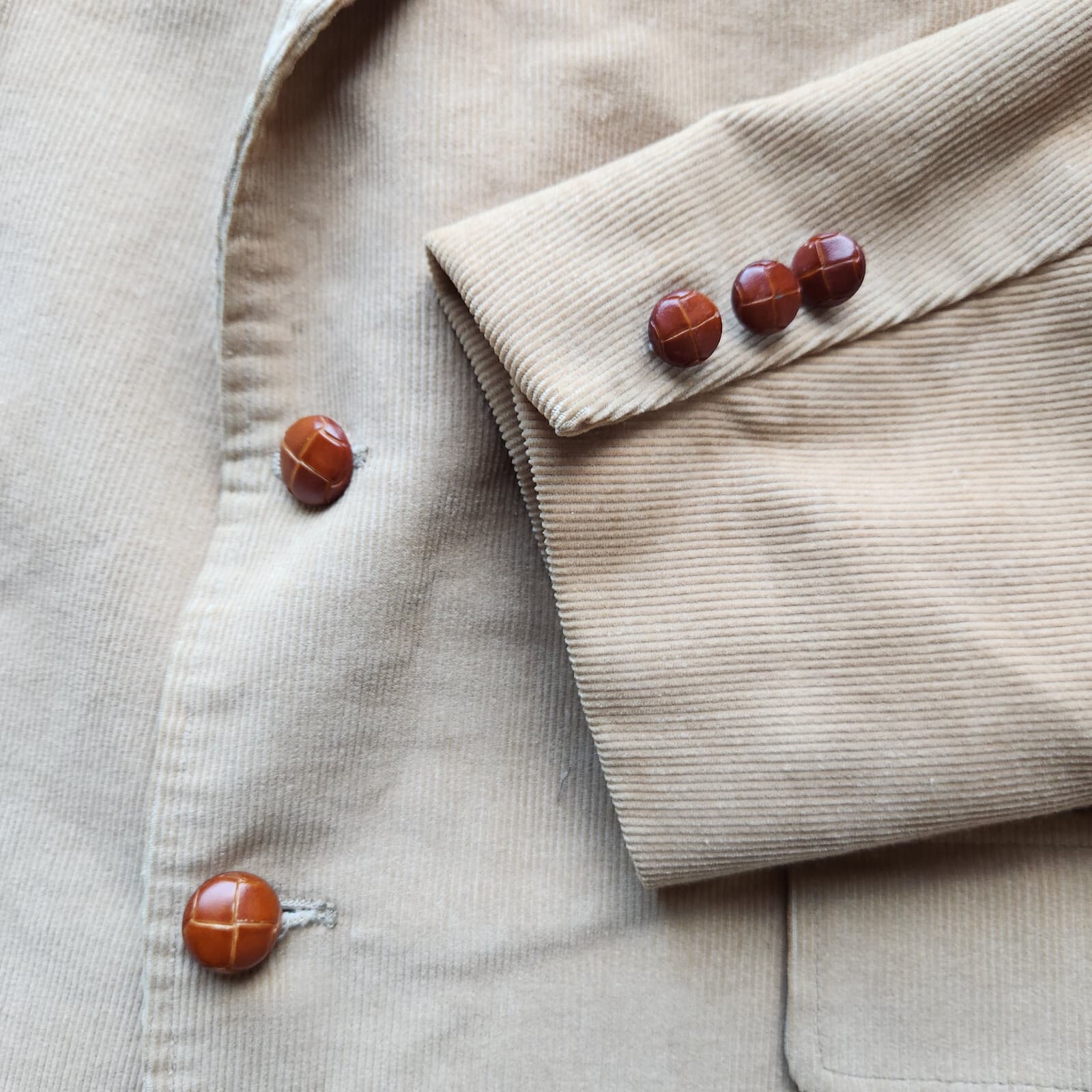 Vintage Levi's Menswear Corduroy Suede Elbow Sport Coat Brown Men's Chest 44" - Thumbnail 5
