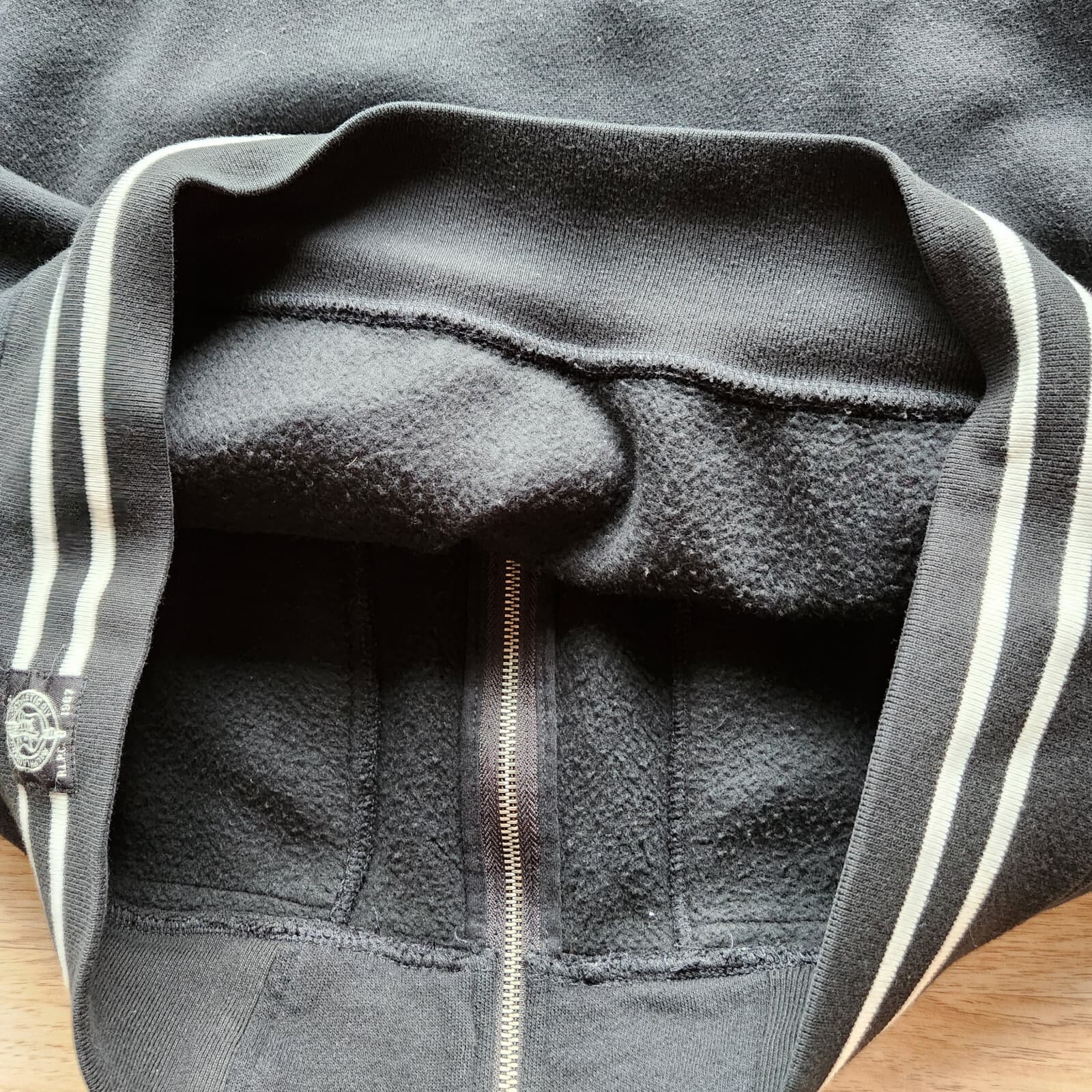 Polo Ralph Lauren Embellished Spell Out Varsity Jacket Fleece Lined Black Mens L - Thumbnail 4