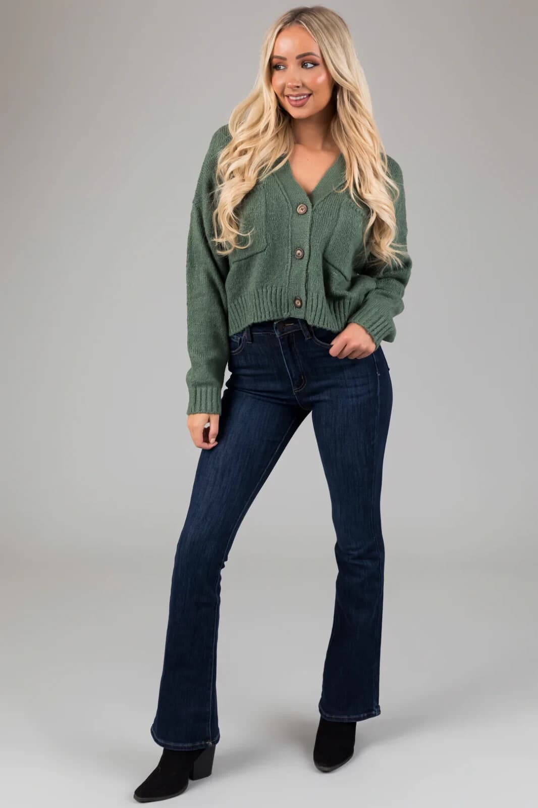 NWT KanCan Dark Wash Blue High Rise Bootcut Jeans 5-Pockets Zip Women's 13/30 - Thumbnail 6