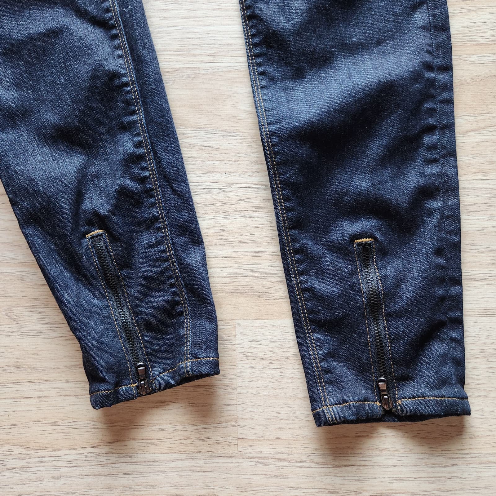 HUDSON Juliette Refine Super Skinny Jeans Ankle-Zip Dark Wash Blue Womens 28 USA - Thumbnail 4