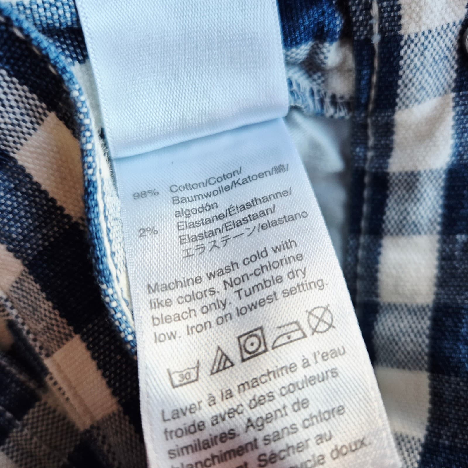 NWT J.Crew Indigo Ivory Gingham Vintage Straight Jeans High Rise Sz.31 #AJ488 - Thumbnail 9