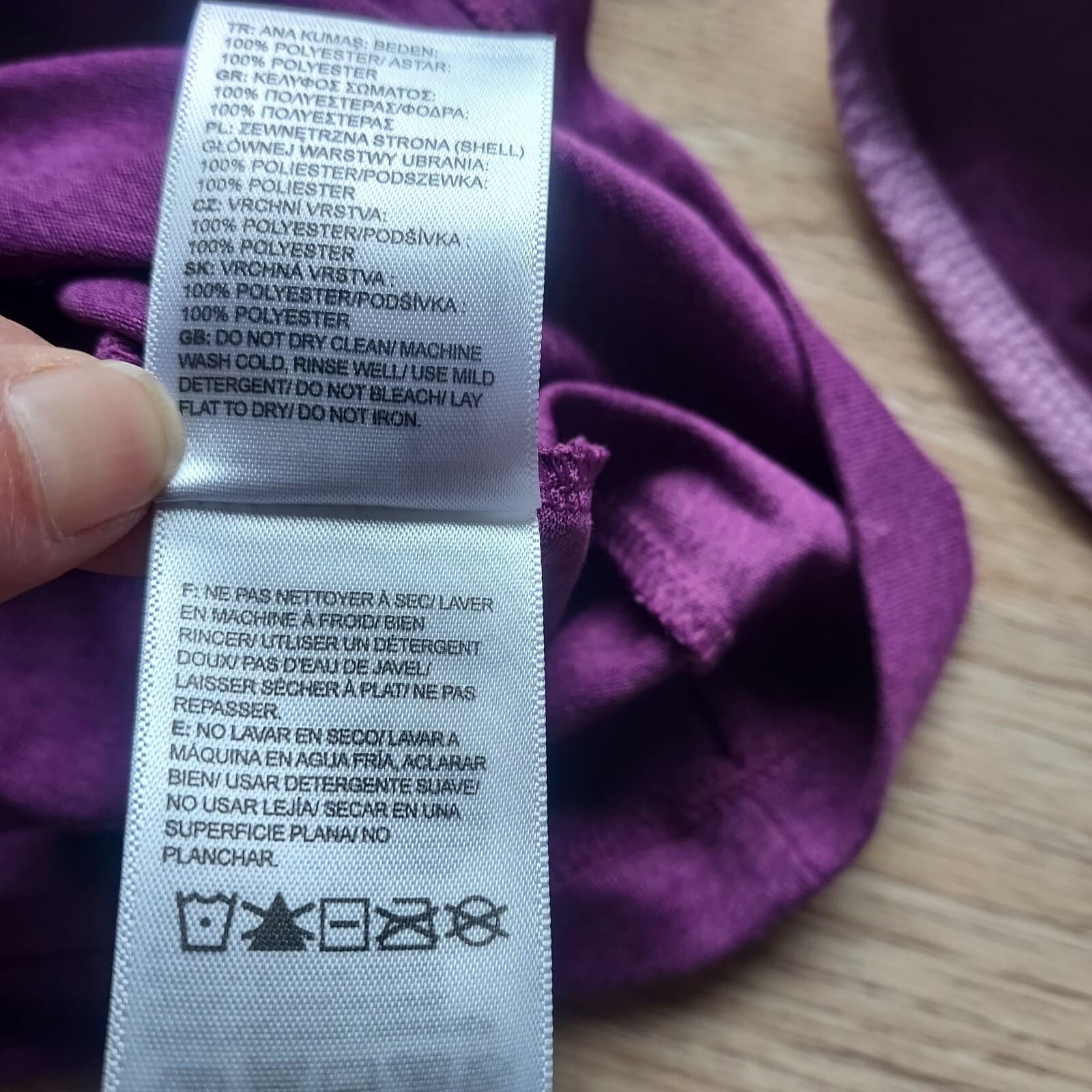 The North Face BOSTON Run This Town Hooded Activewear Top Long Sleeve Purple L - Thumbnail 8