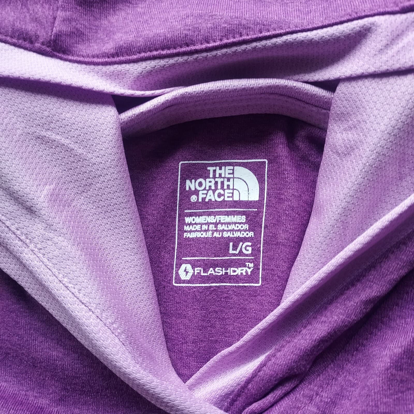 The North Face BOSTON Run This Town Hooded Activewear Top Long Sleeve Purple L - Thumbnail 6