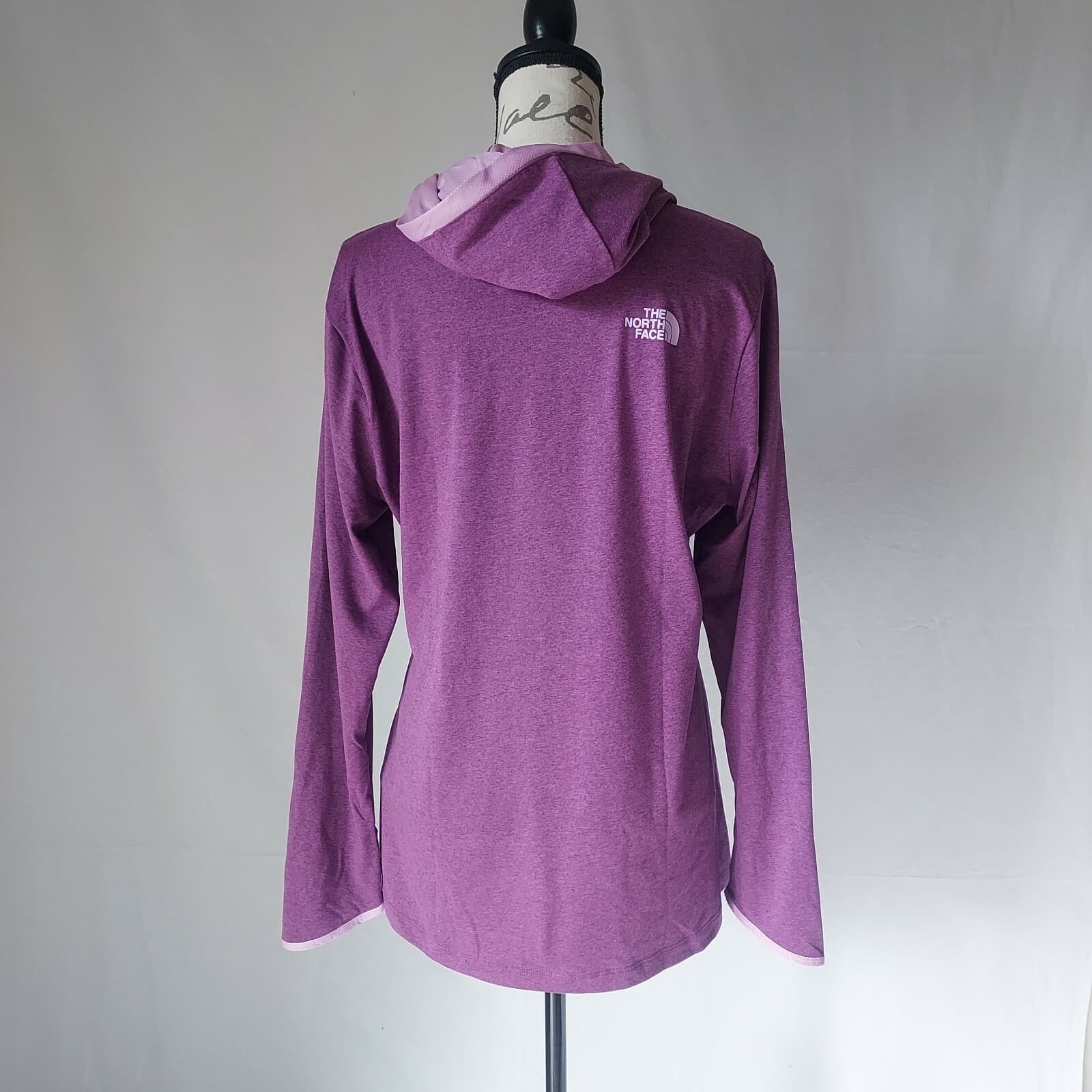 The North Face BOSTON Run This Town Hooded Activewear Top Long Sleeve Purple L - Thumbnail 4