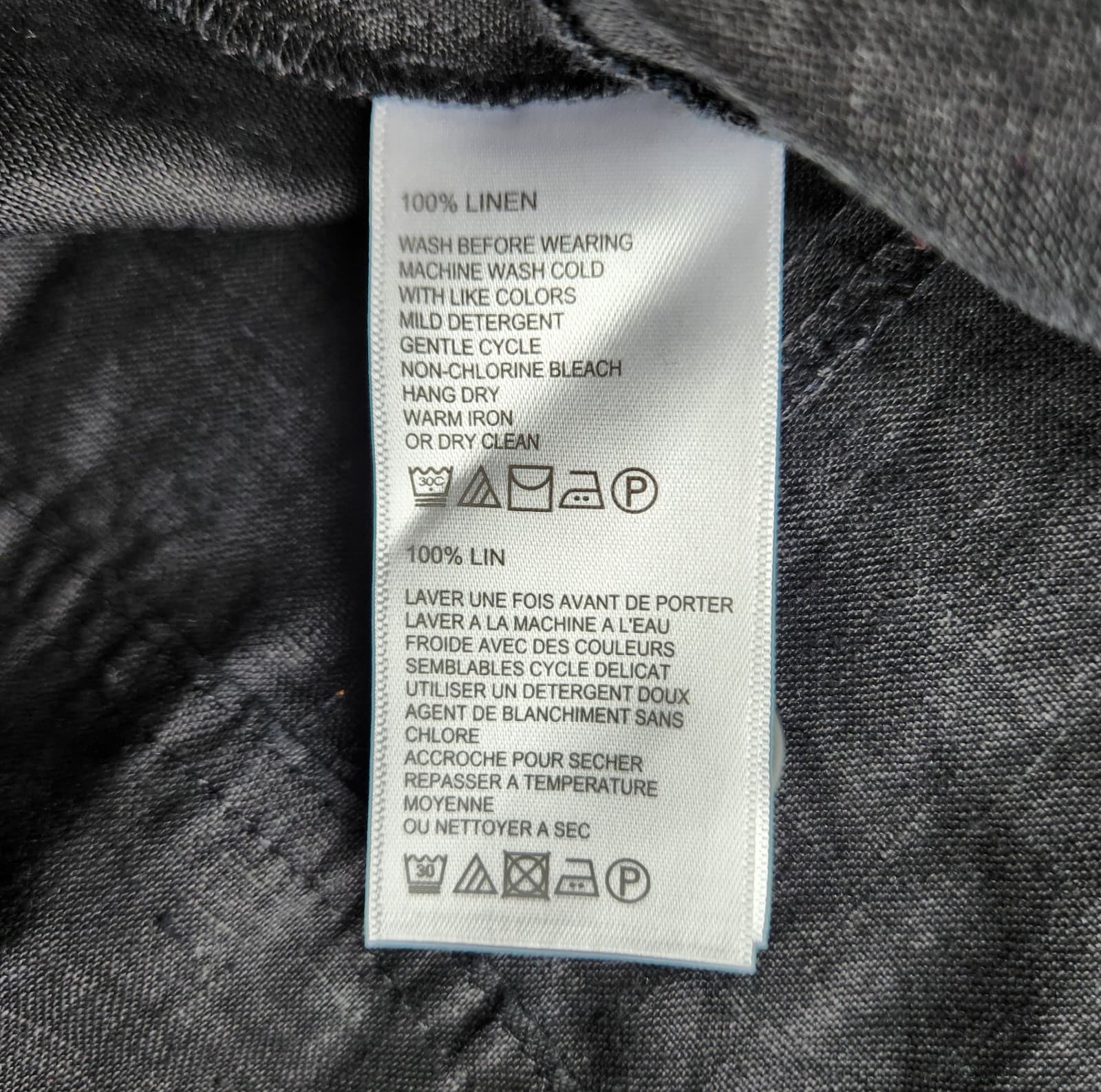 Tommy Bahama Two Palms Lagoon Live Super Bowl Linen Jacket Raw Edge Black Sz.S - Thumbnail 8