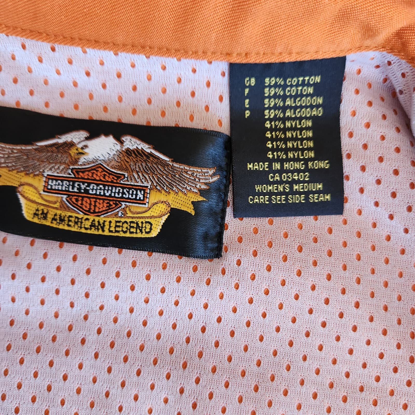 Vintage Harley-Davidson Moto Vest Jacket Zip-Up Mesh-Lined Pocket Women's M - Thumbnail 10