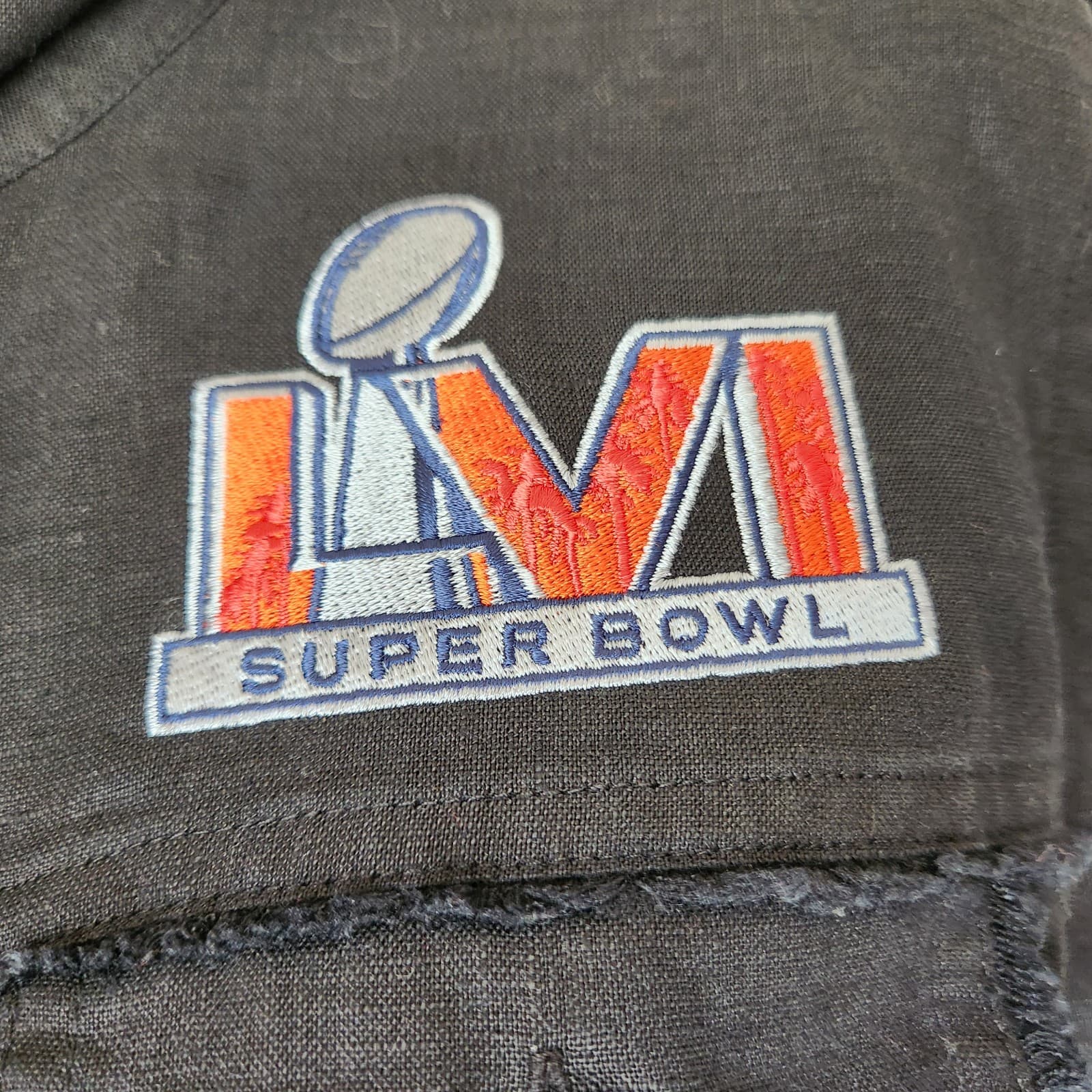 Tommy Bahama Two Palms Lagoon Live Super Bowl Linen Jacket Raw Edge Black Sz.S - Thumbnail 5
