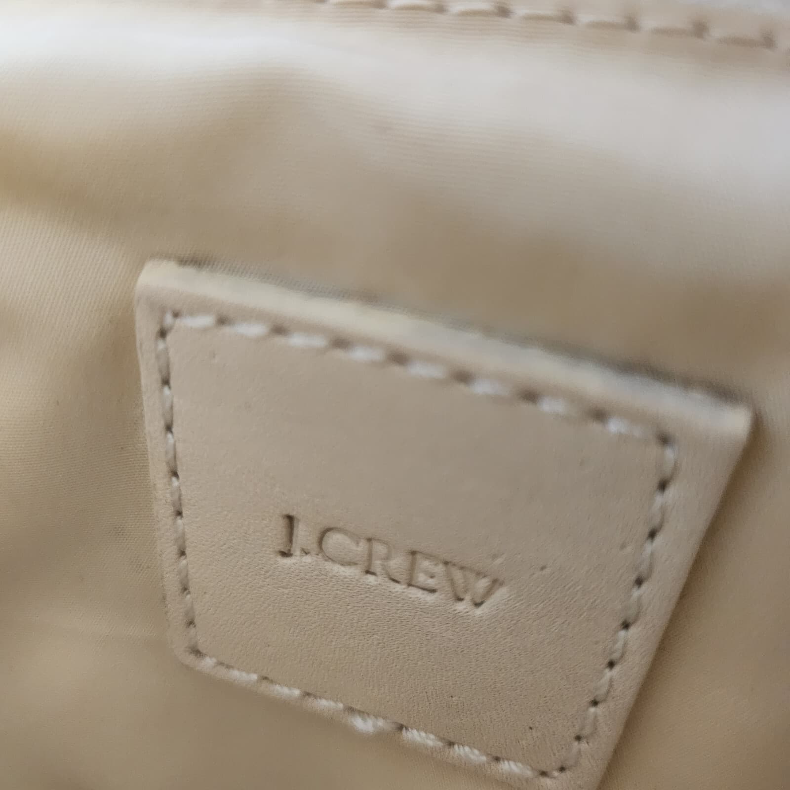 J.Crew Leather Clutch Shoulder Bag Removable Strap Flap Magnet-Snap Ivory-Tan - Thumbnail 13
