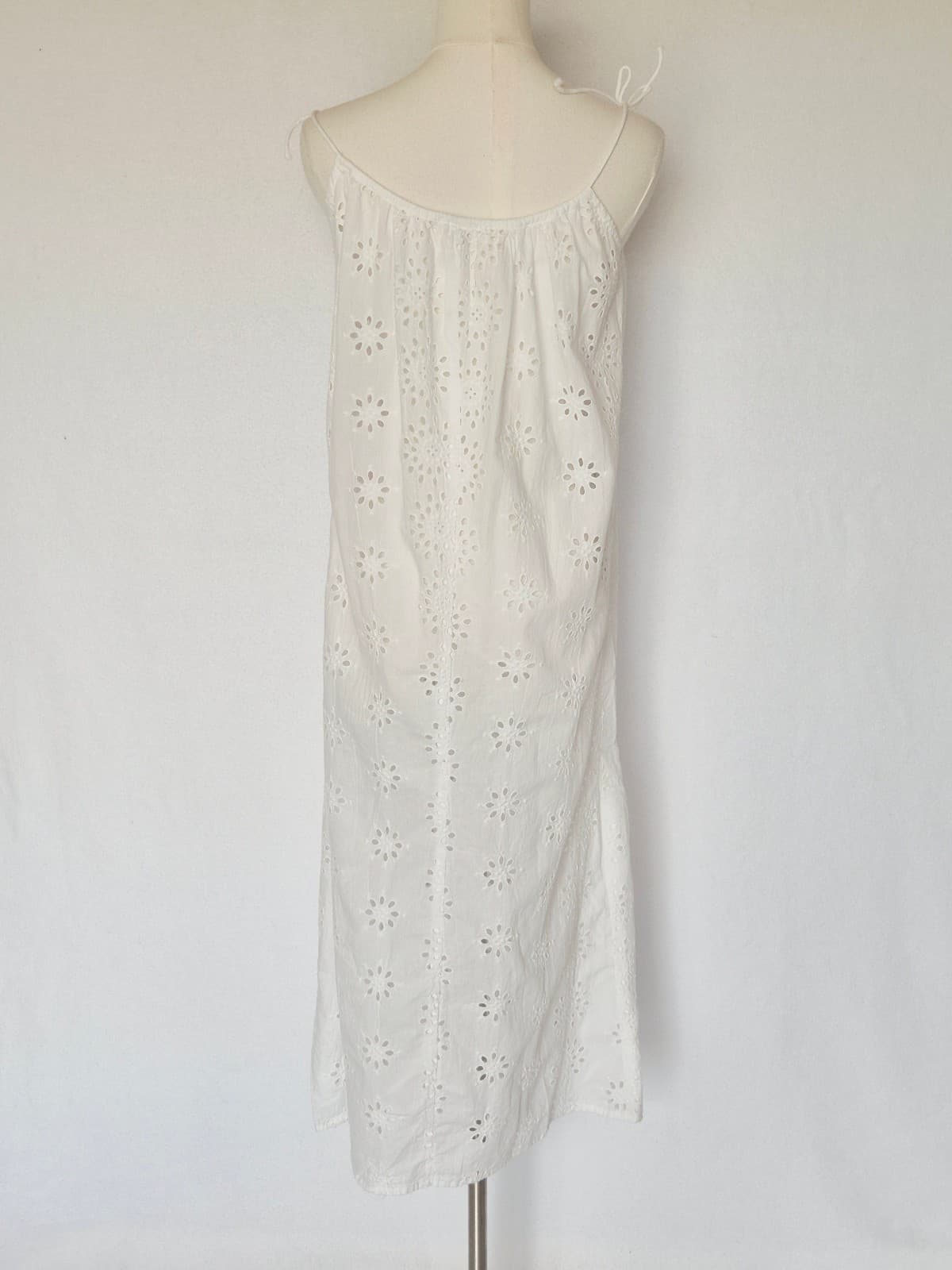 Lauren Ralph Lauren 2 Pc. White Eyelet Embroidered Open Jacket + Slip Dress Sz.S - Thumbnail 13